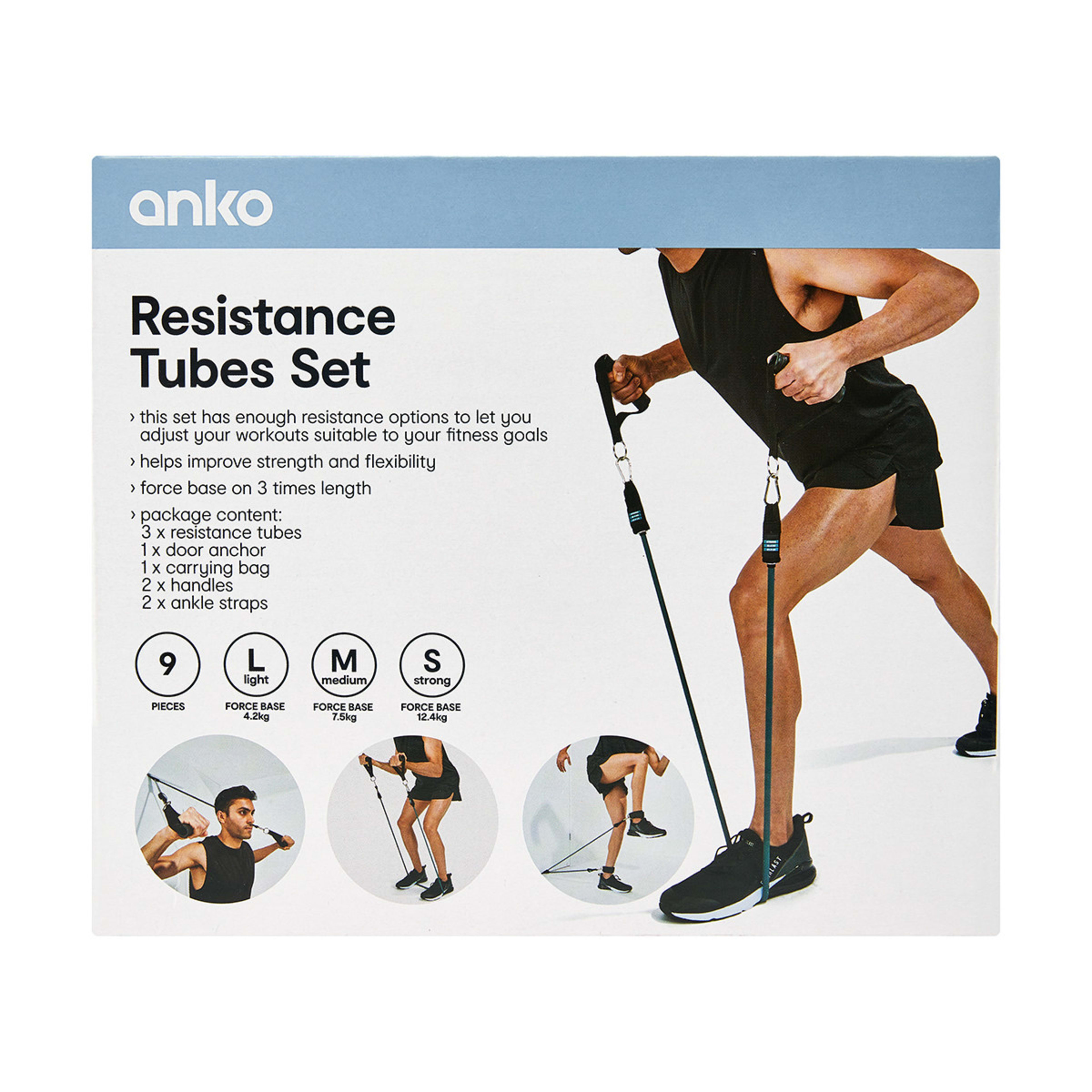 9 Piece Resistance Tube Set Kmart