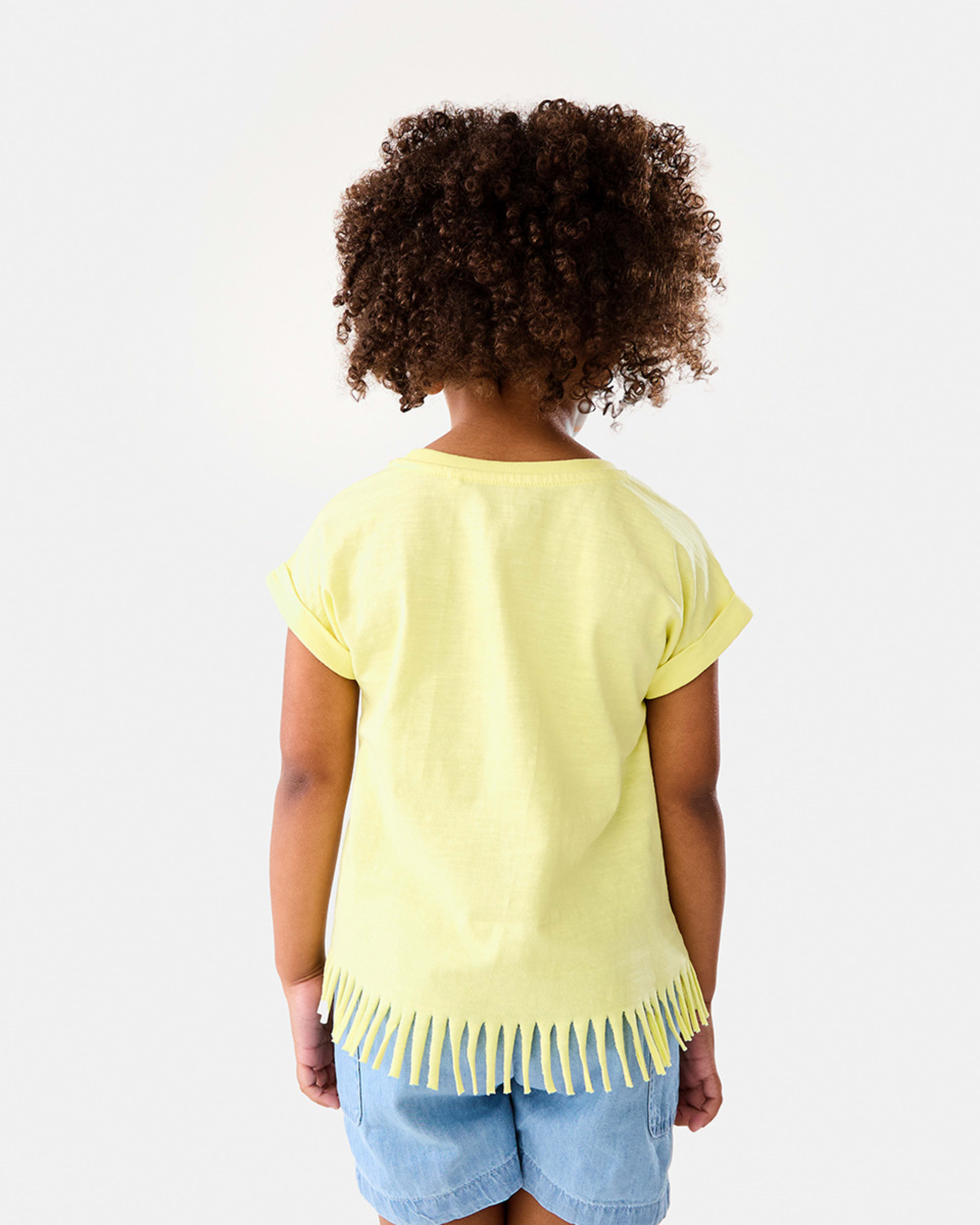 2 Short Sleeve Fringe T-shirt Lemon Fizz, 2 of 9