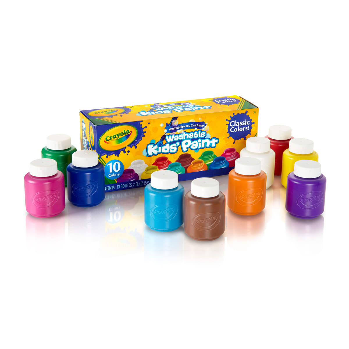 Crayola Washable Kids' Paint Classic Pack of 10 Kmart