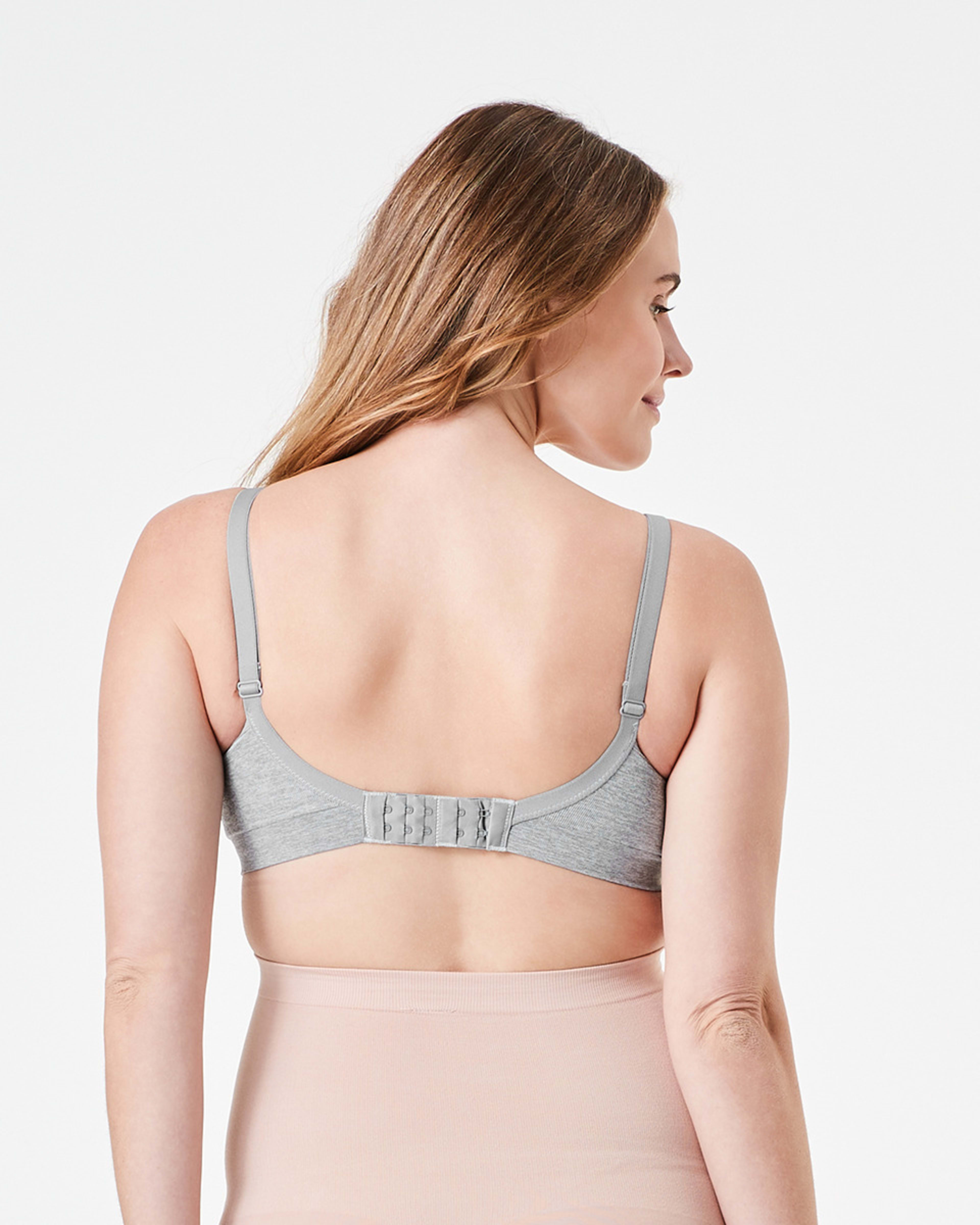 6 2 Pack Maternity Wirefree Seamfree Crop BLACK, GREY, 6 of 9