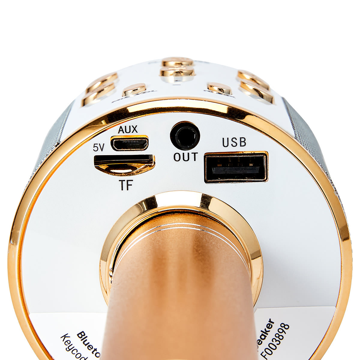 Karaoke Bluetooth Microphone Gold Look Kmart