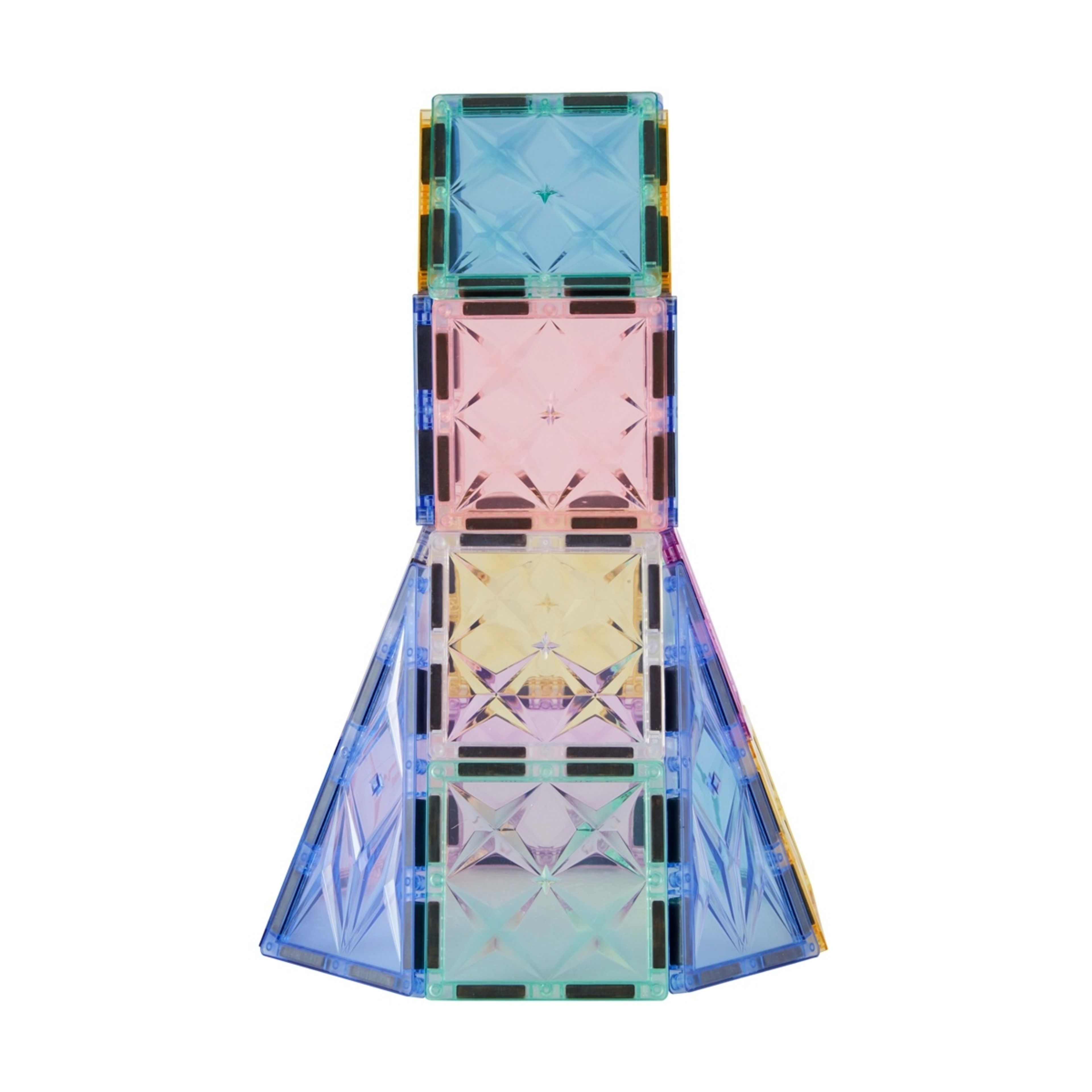 2 32 Piece Pastel Magnetic Tiles Set, 2 of 7