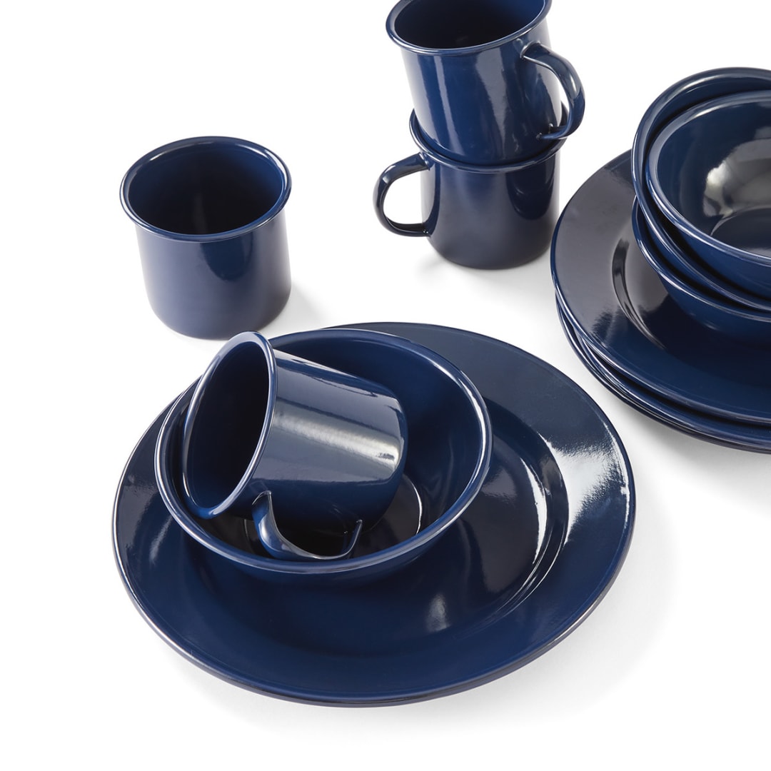 12 Piece Enamel Dinner Set - Kmart