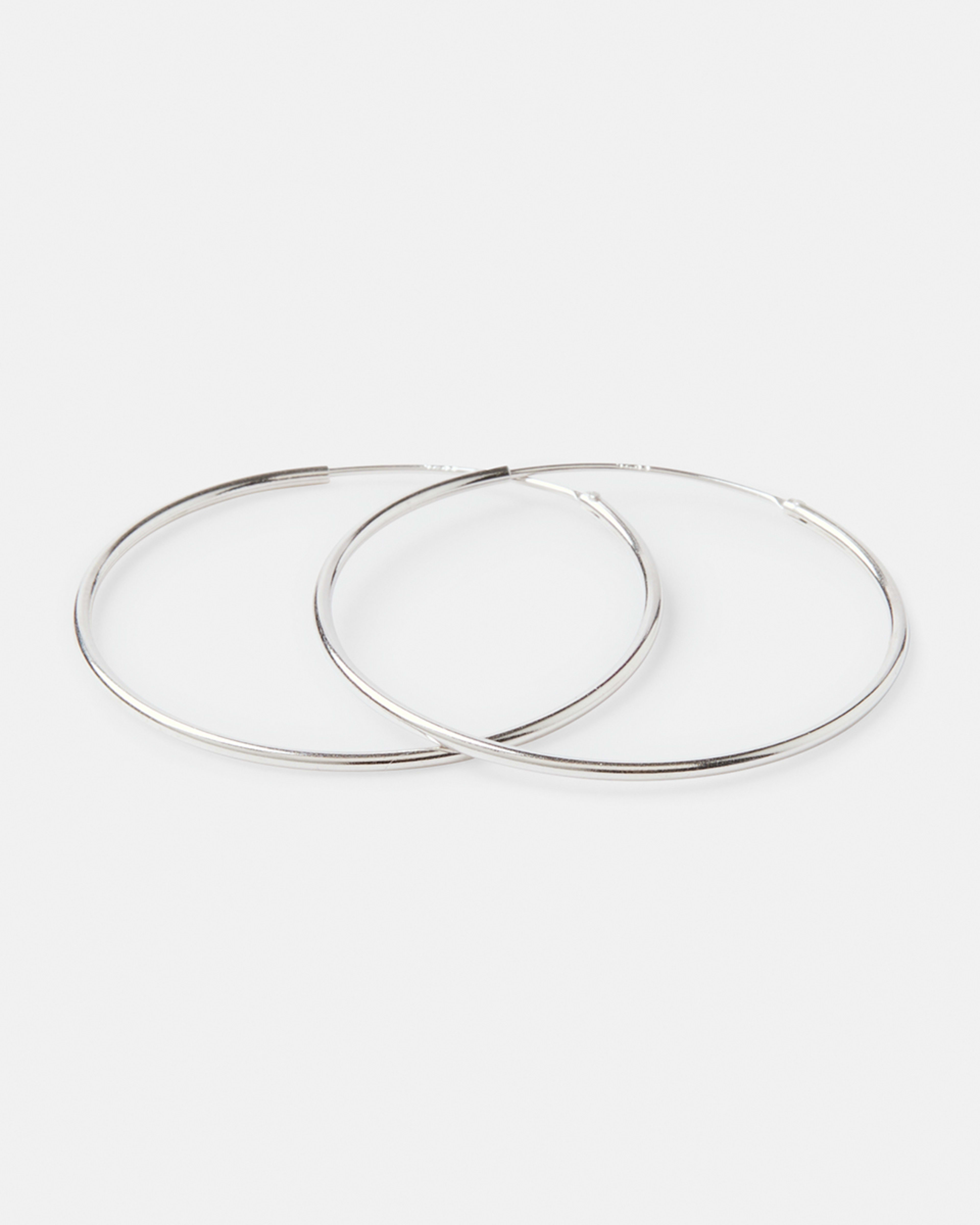 Sterling Silver Medium Thin Hoops Kmart