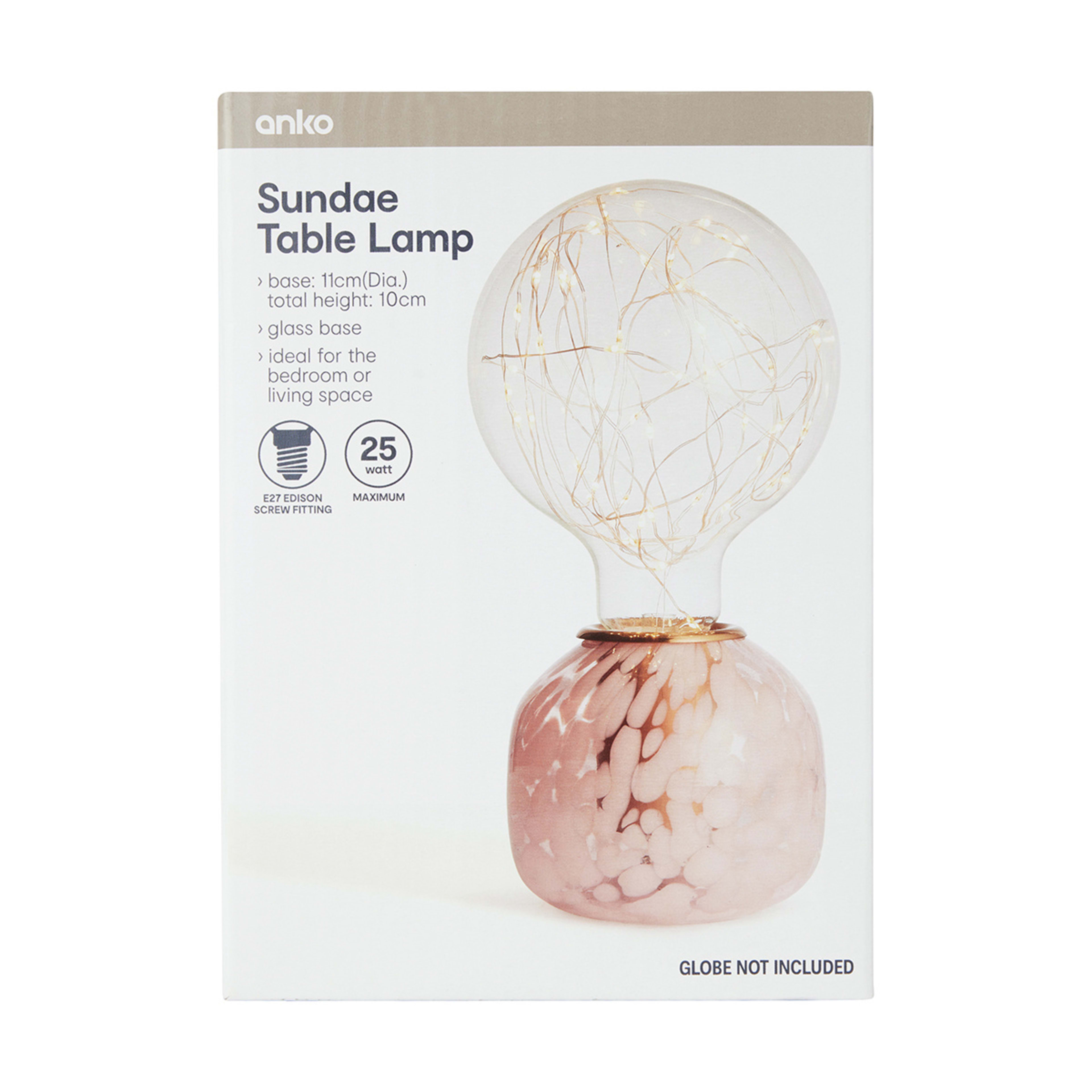 Sundae Table Lamp Pink Kmart
