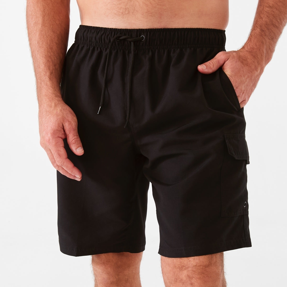 Elastic Waist Regular Cargo Boardshorts