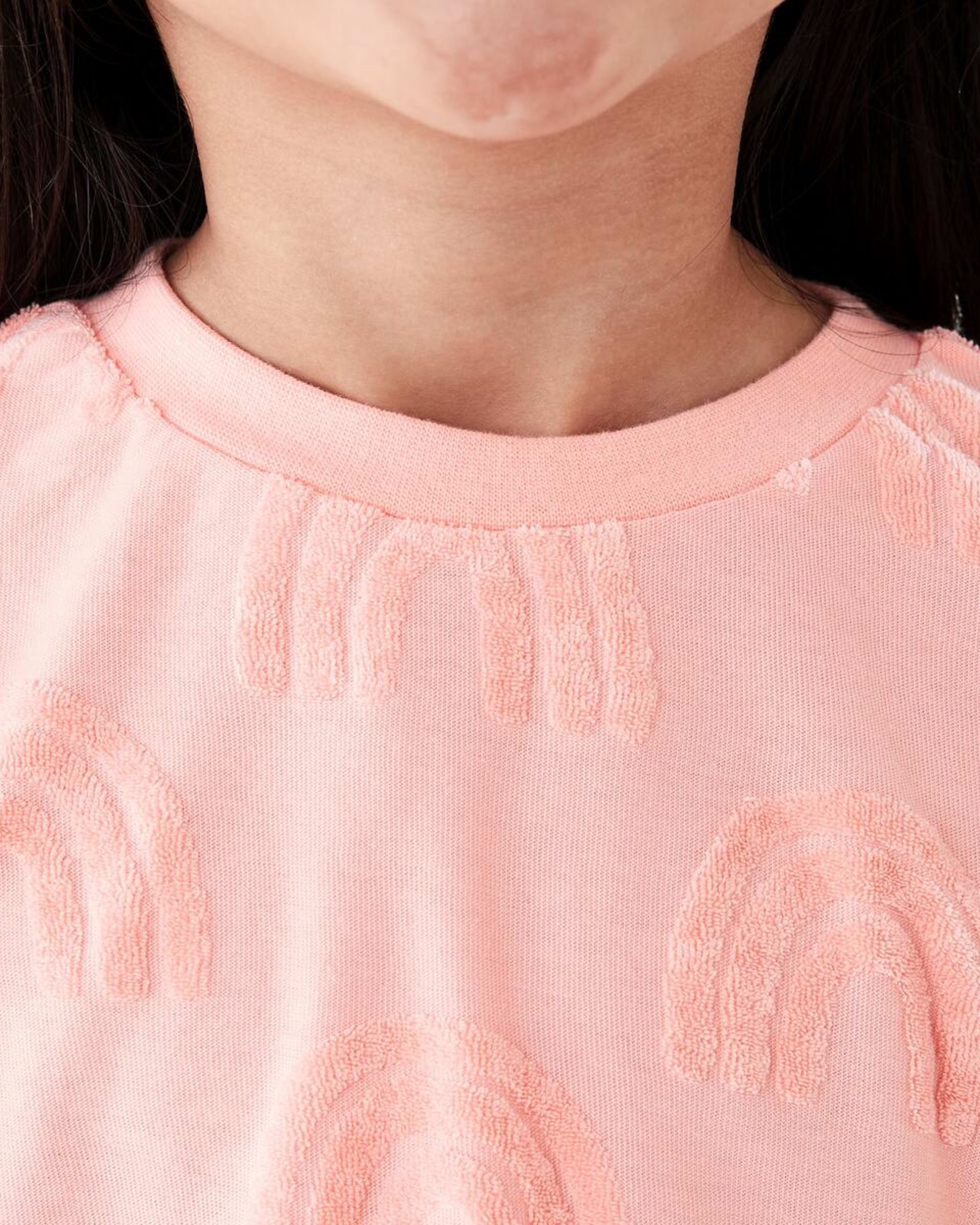4 Short Sleeve Texture T-shirt Rainbow Terry Apricot Blush, 4 of 9