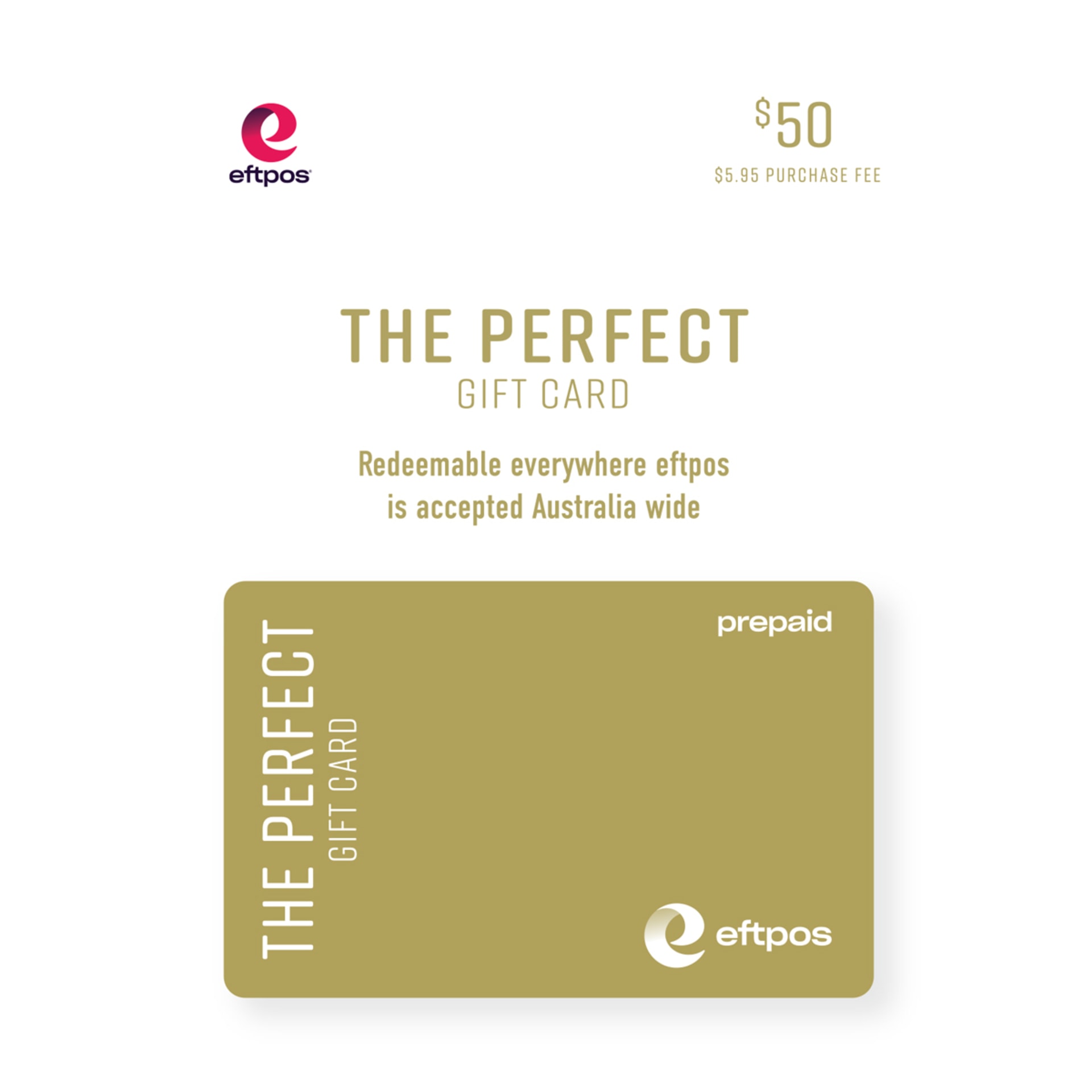eftpos The Perfect 50 Gift Card Kmart