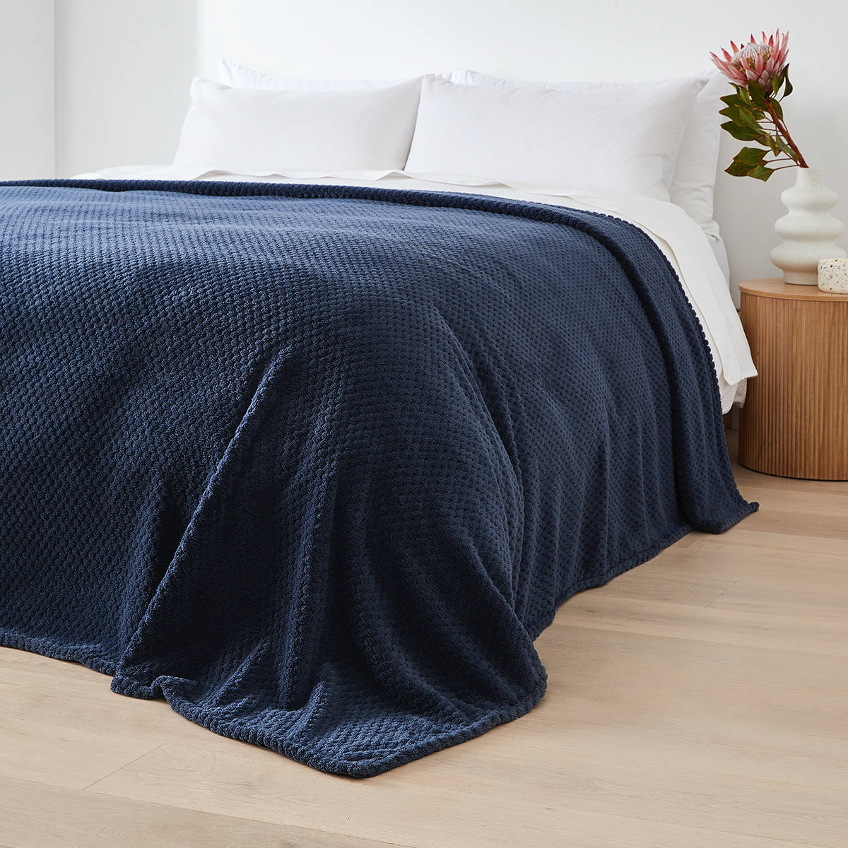 Coral Jacquard Blanket Double/Queen Bed, Blue Kmart