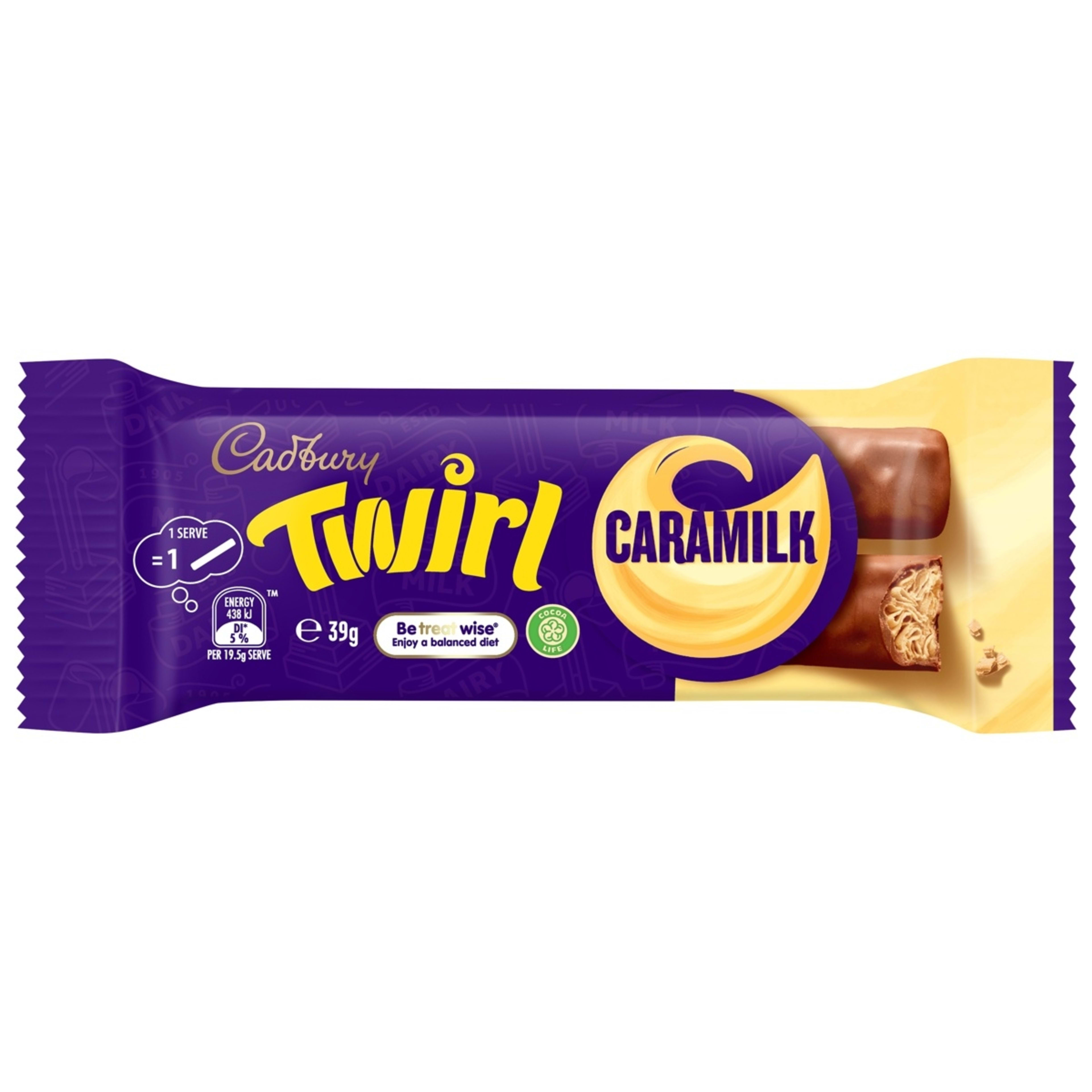 1 Cadbury Twirl Caramilk Chocolate Bar 39g
