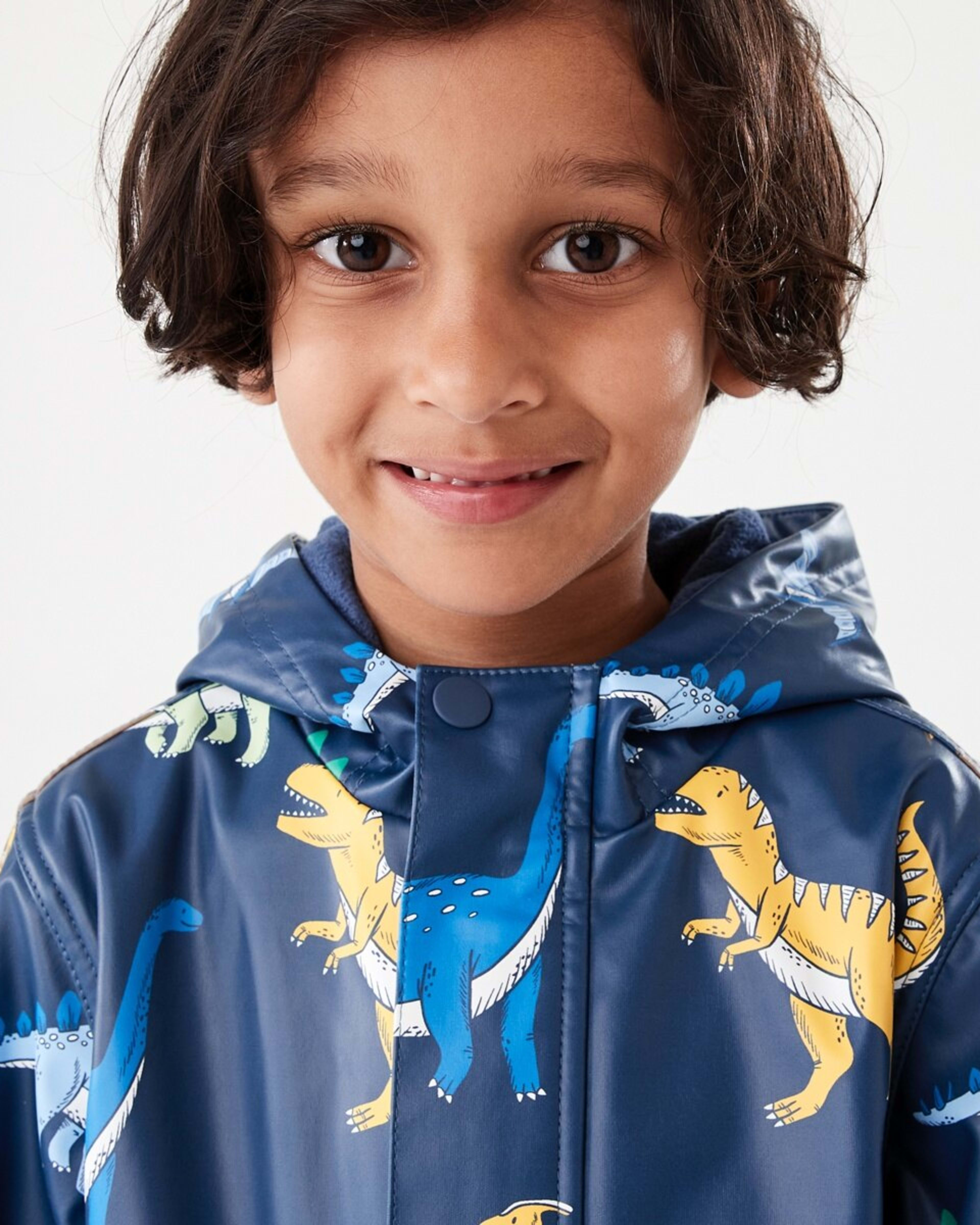 4 Printed Rain Jacket Friendly Dinos  Blue, 4 of 10
