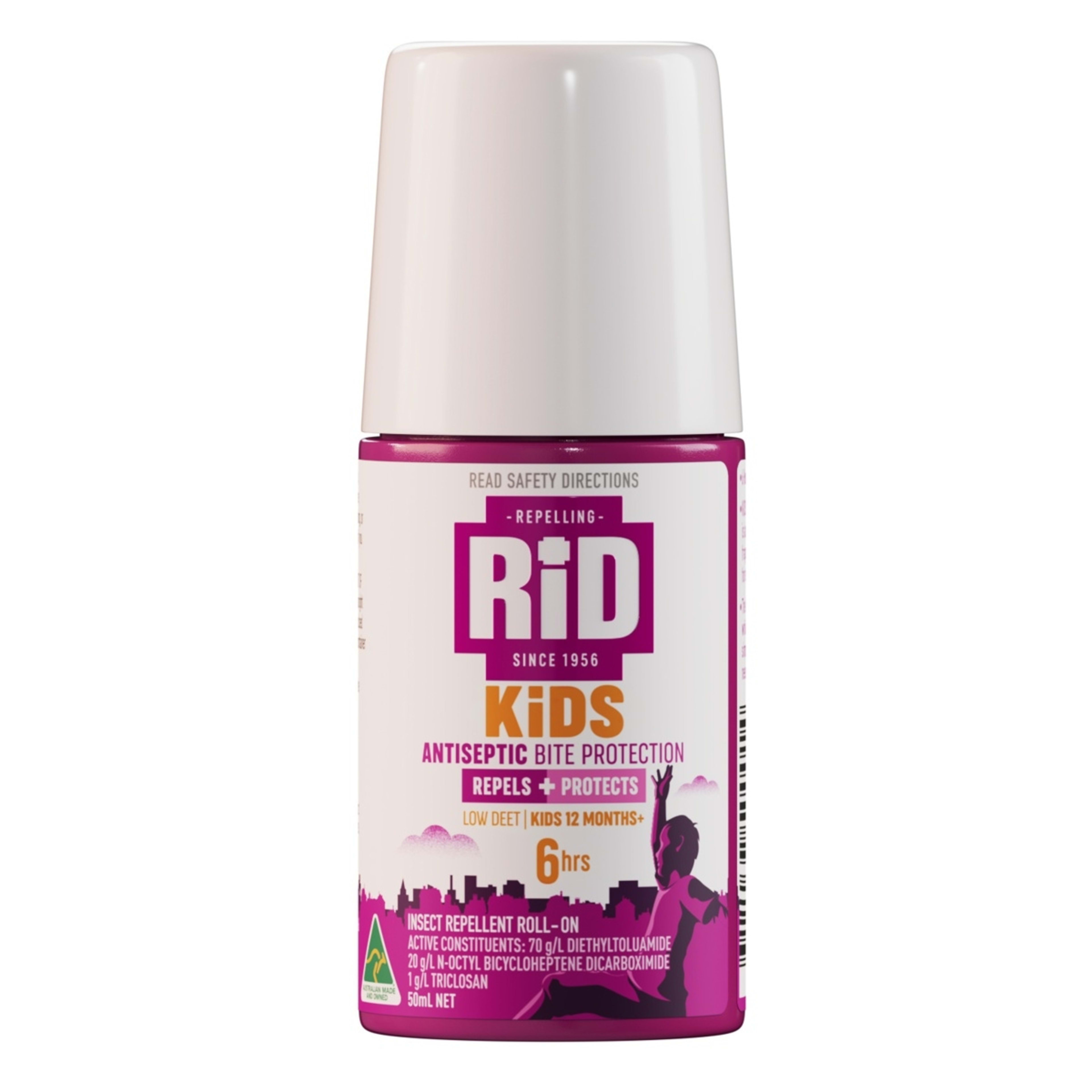 1 RiD Kids Antiseptic Bite Protection Insect Repellent Roll-On 50ml