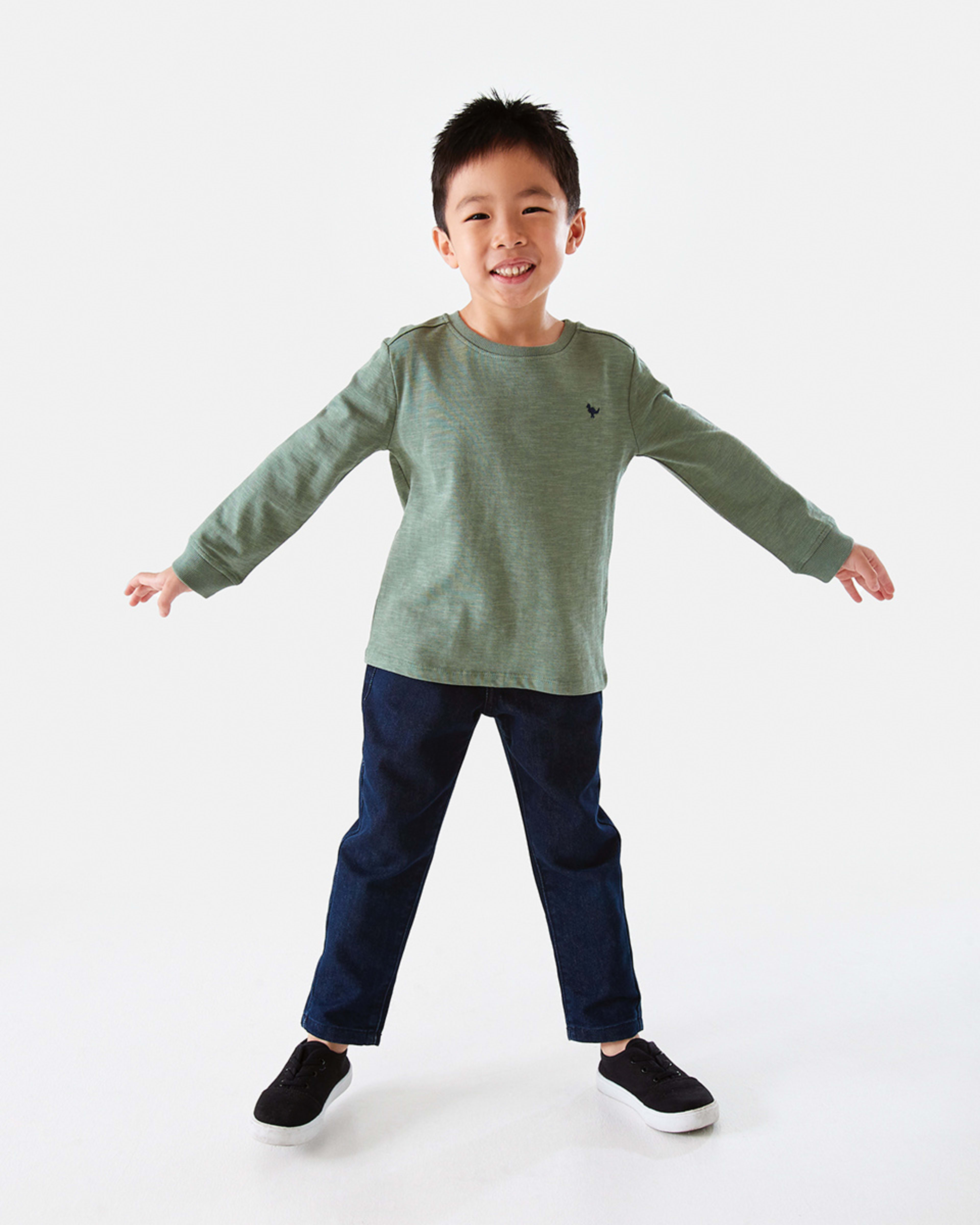 6 Long Sleeve Textured T-shirt Bamboo, 6 of 9