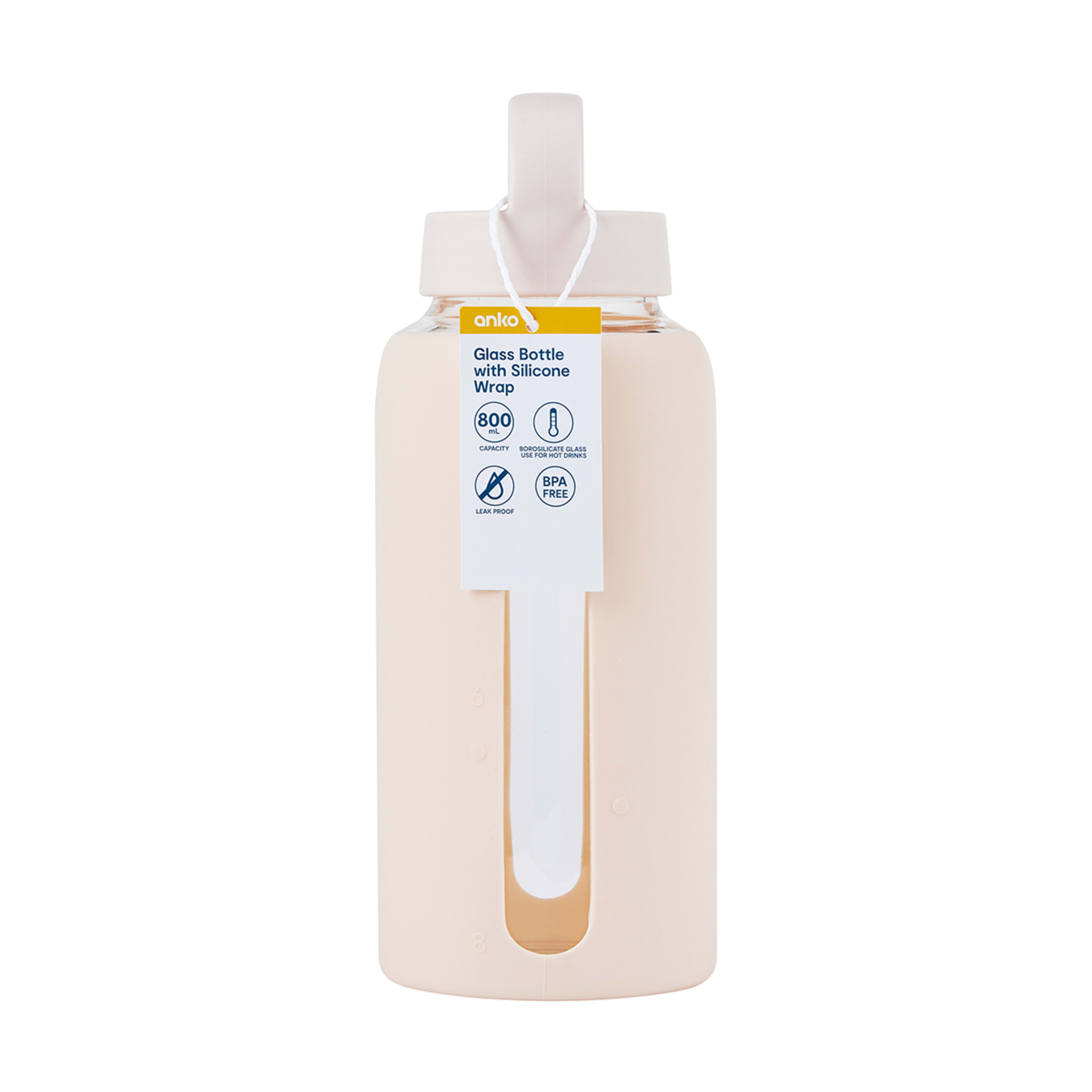 6 800ml Oatmeal Glass Bottle with Silicone Wrap, 6 of 6