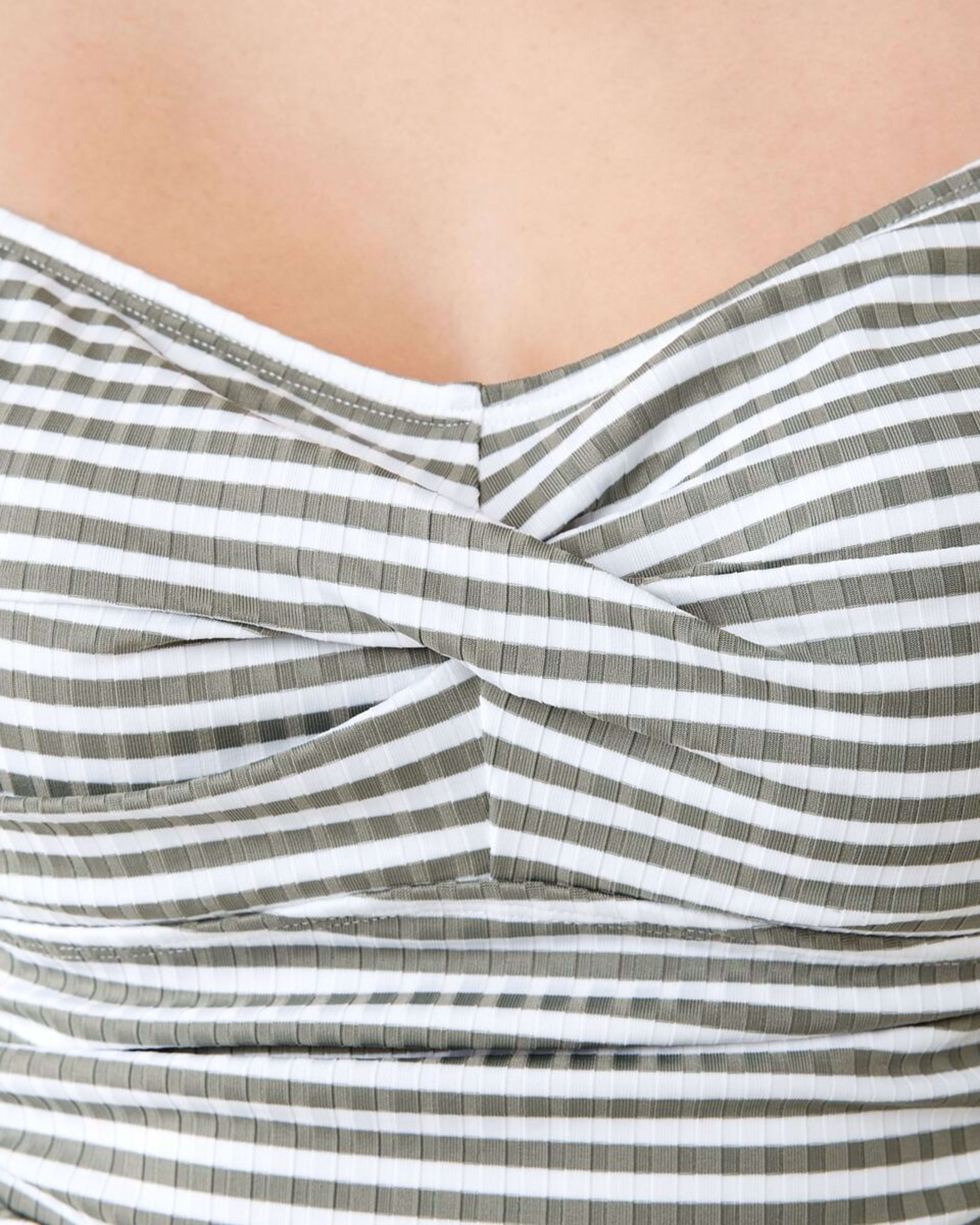 6 Twist Front Tankini BURNT OLIVE STRIPE, 6 of 7