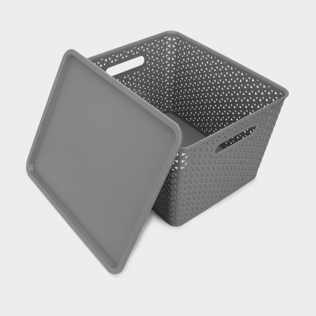 Storage Container with Lid Large, Grey Kmart