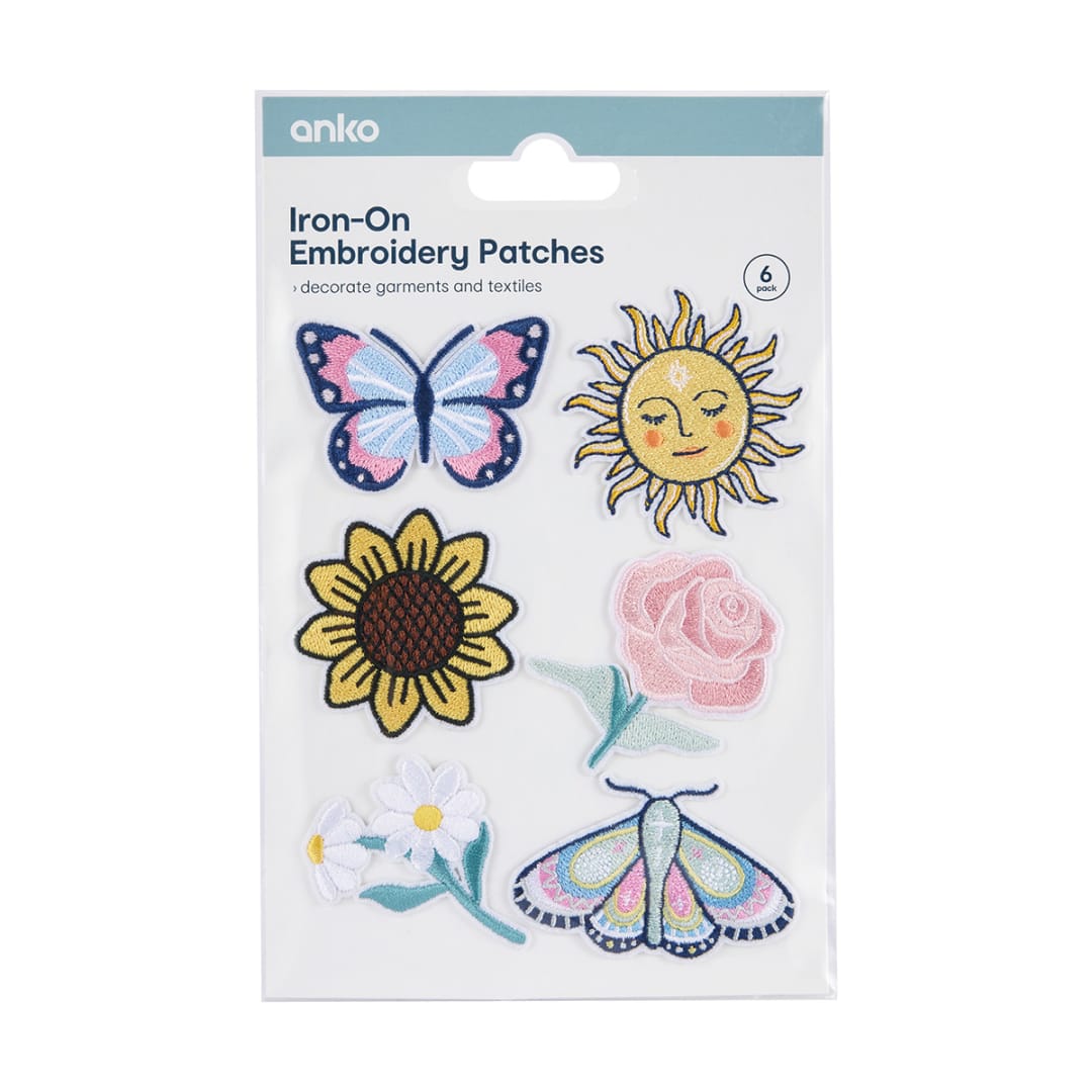 IronOn Embroidery Patches Kmart