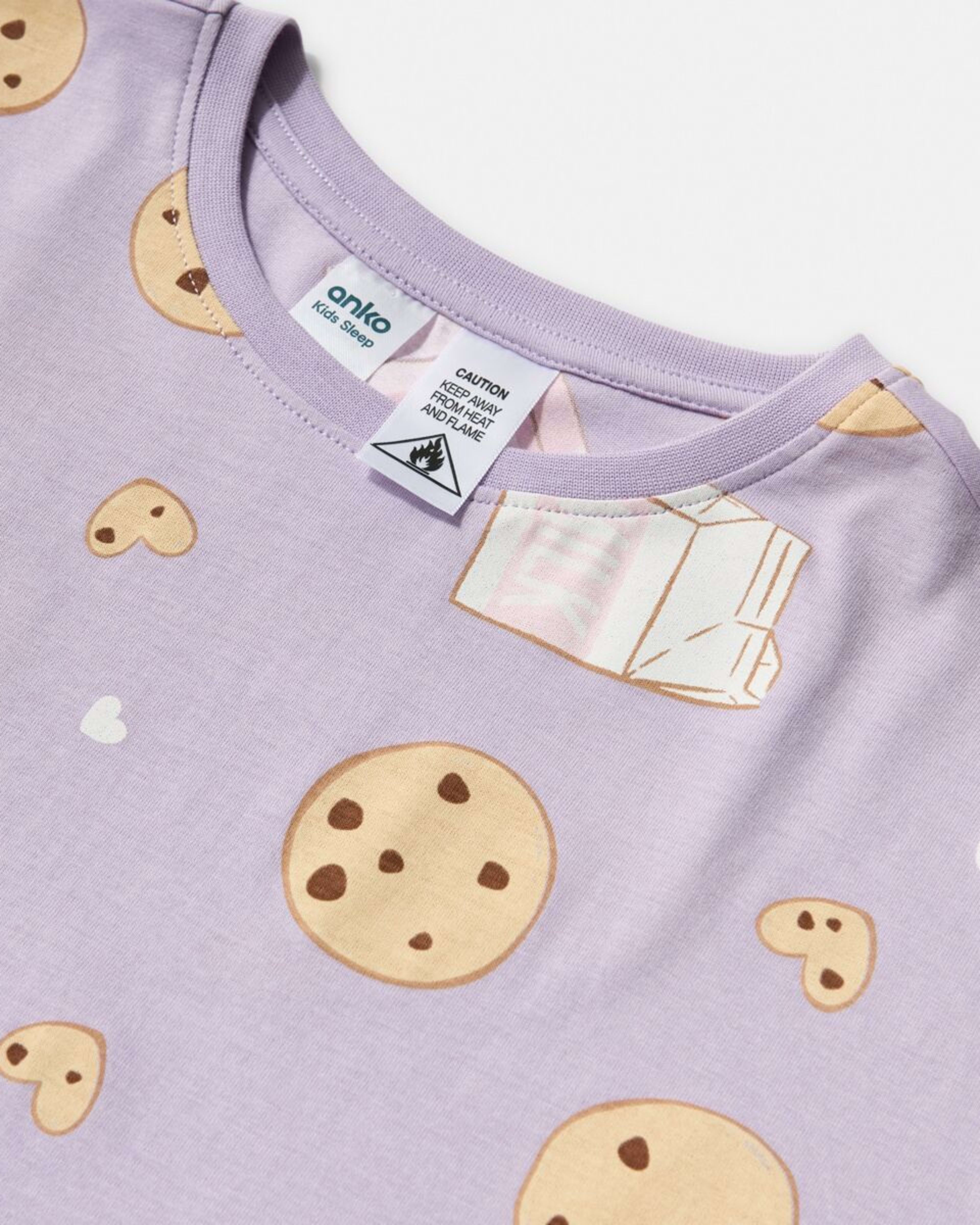 5 Short Sleeve Top Jersey Pyjama Set PURPLE COOKIE, 5 of 6