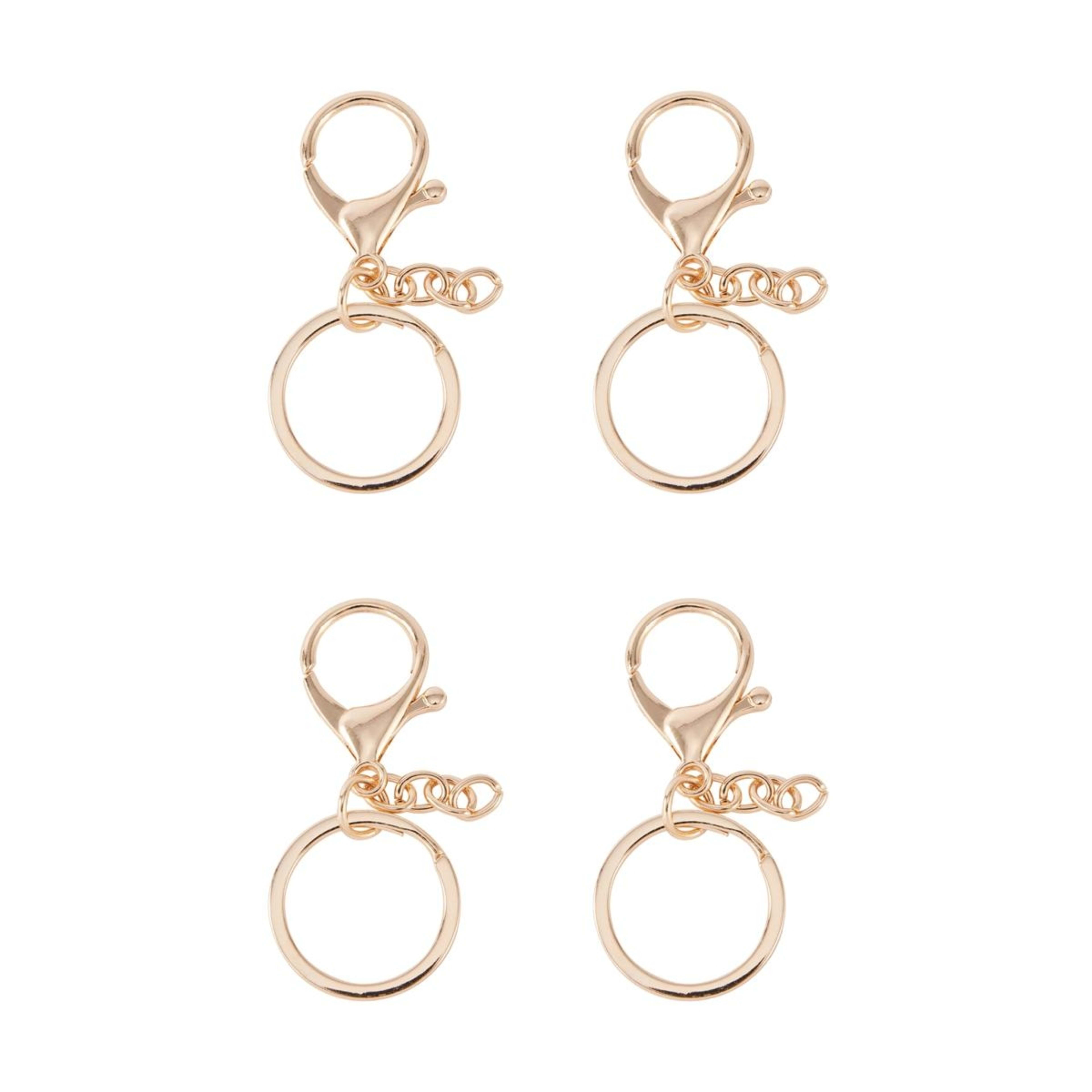 2 4 Pack Keyrings - Gold Look, 2 of 5