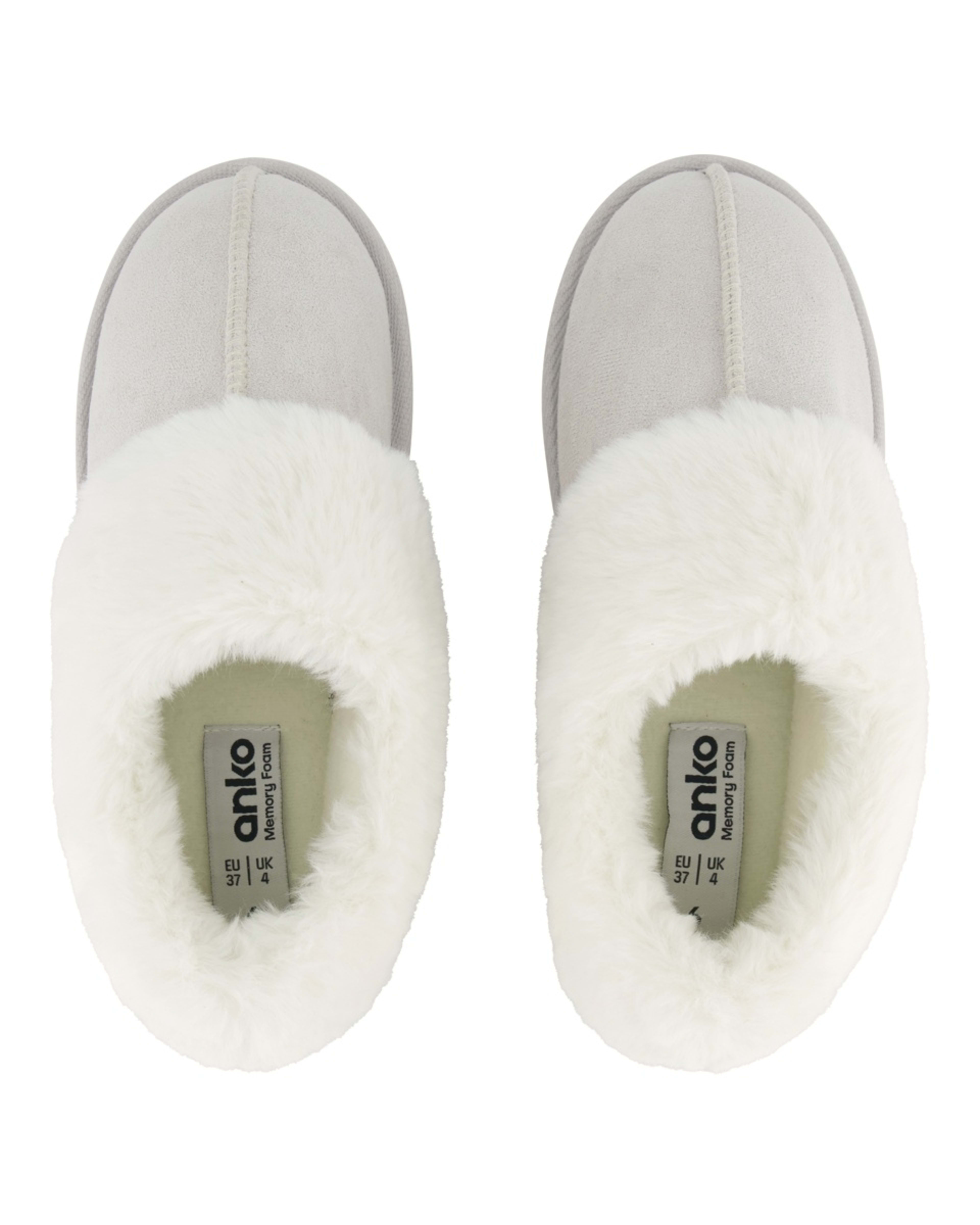 3 Comfort Microsuede Slippers White Sand, 3 of 4