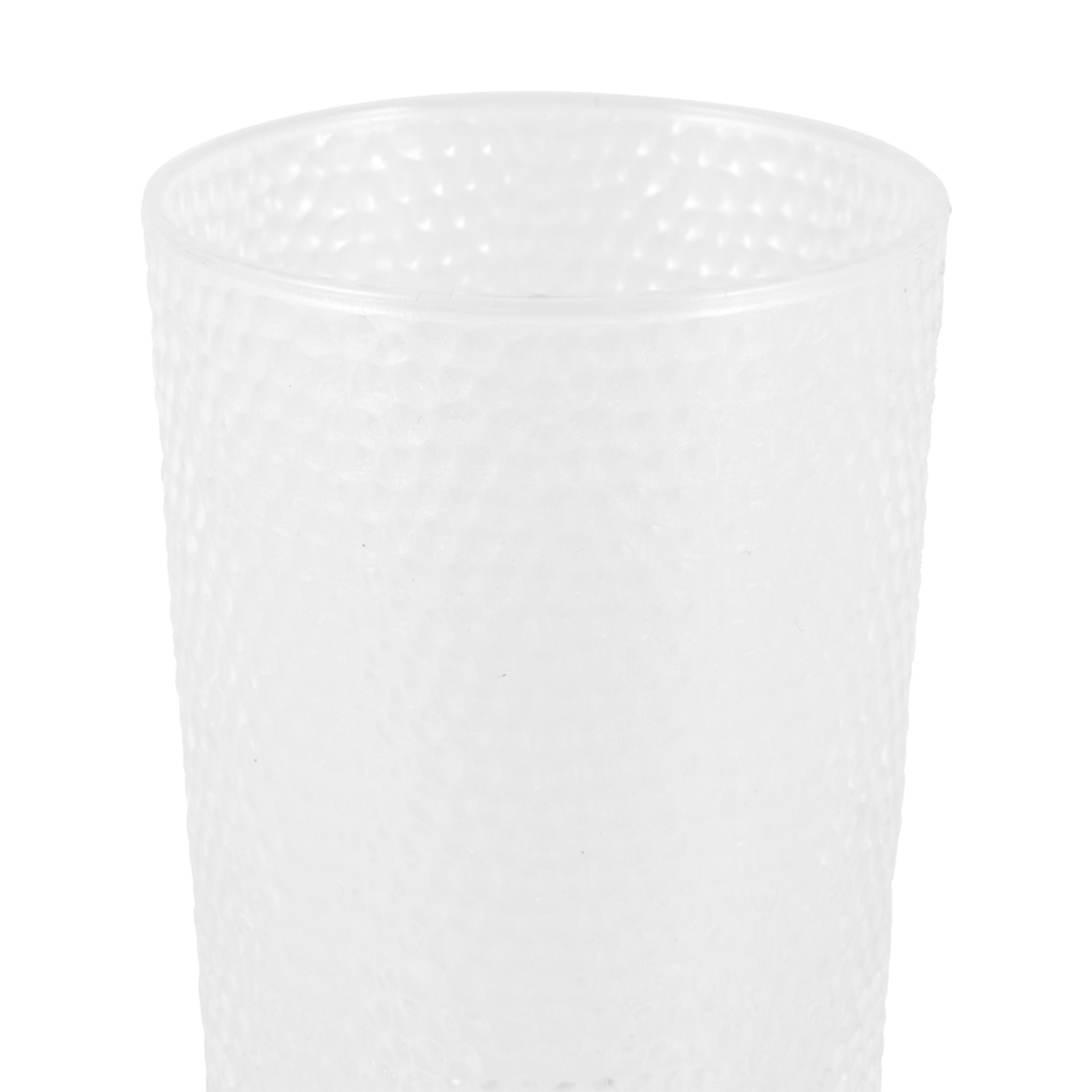 3 4 Clear Acrylic Hammered Highball Glasses, 3 of 4