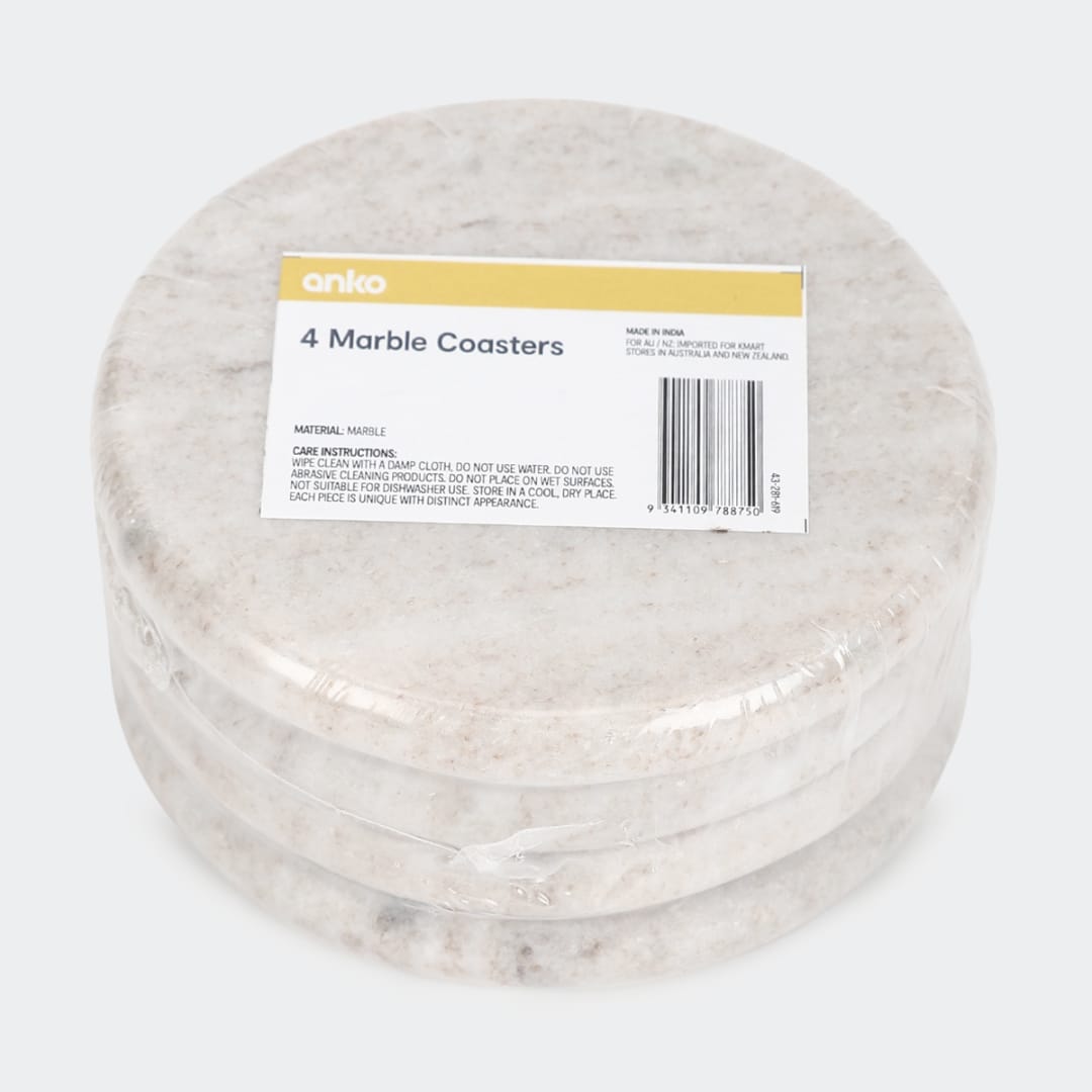 4 Pack Marble Coasters Kmart