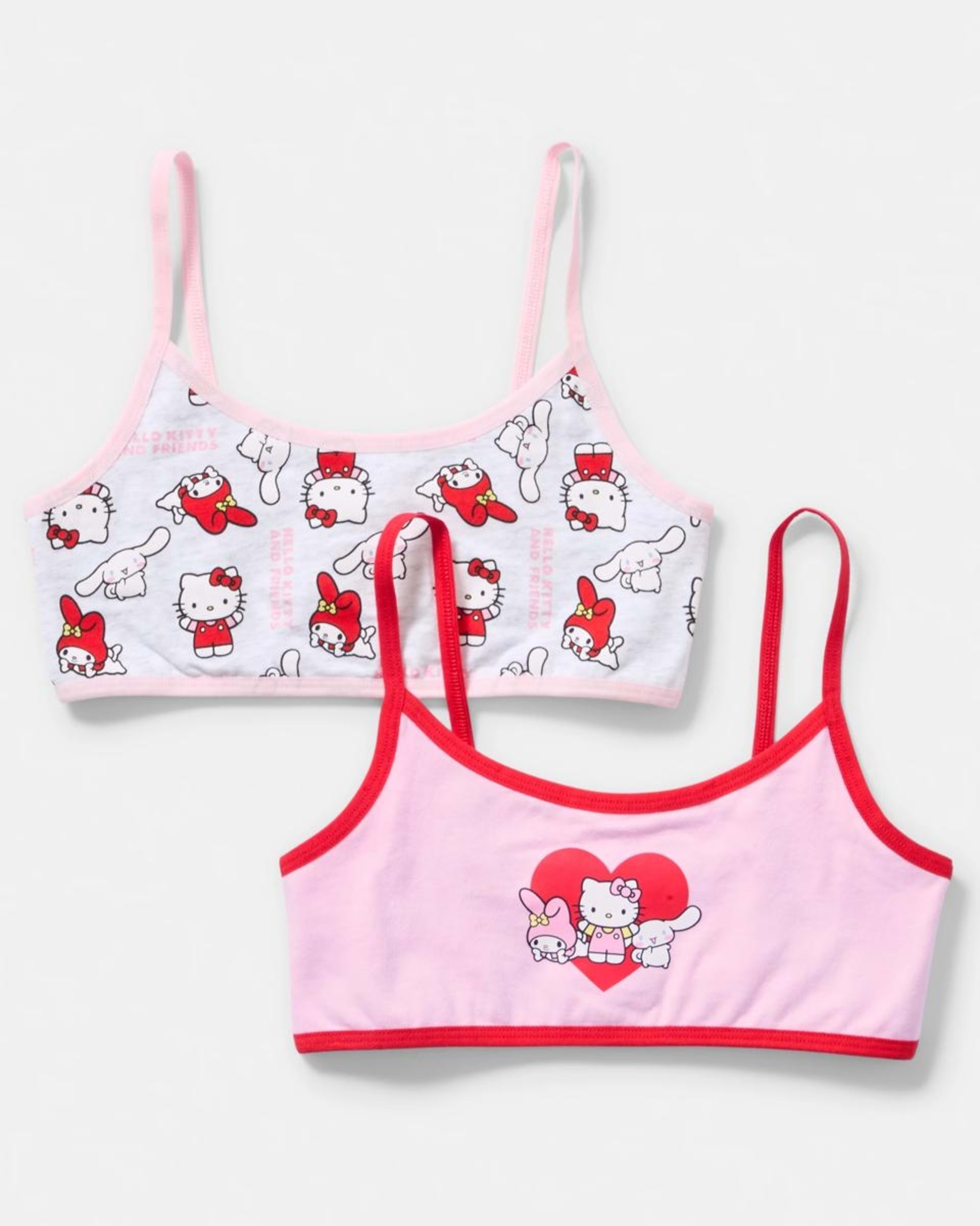 1 2 Pack Hello Kitty License Crop Top HELLO KITTY