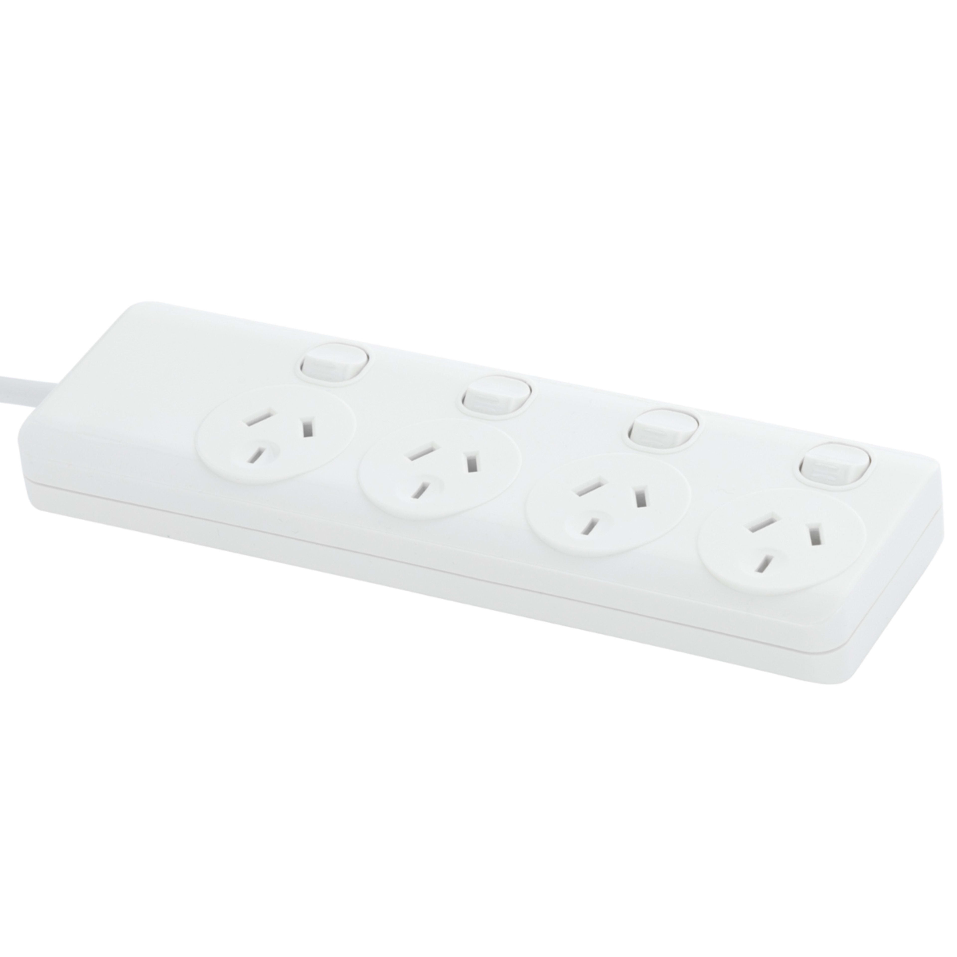 Individually Switch 4 Outlet Powerboard Kmart