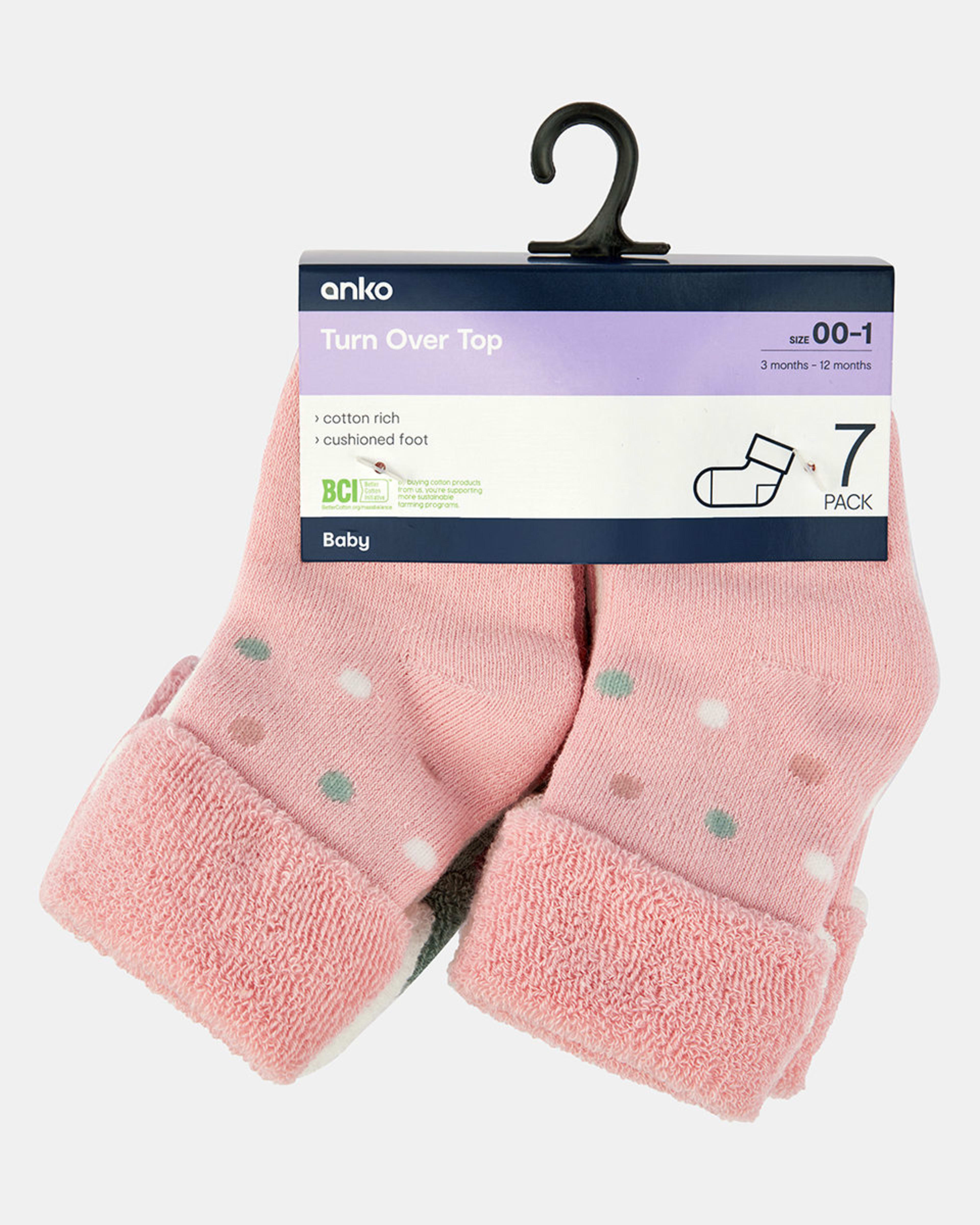 7 Pack Baby Bootee Socks Kmart