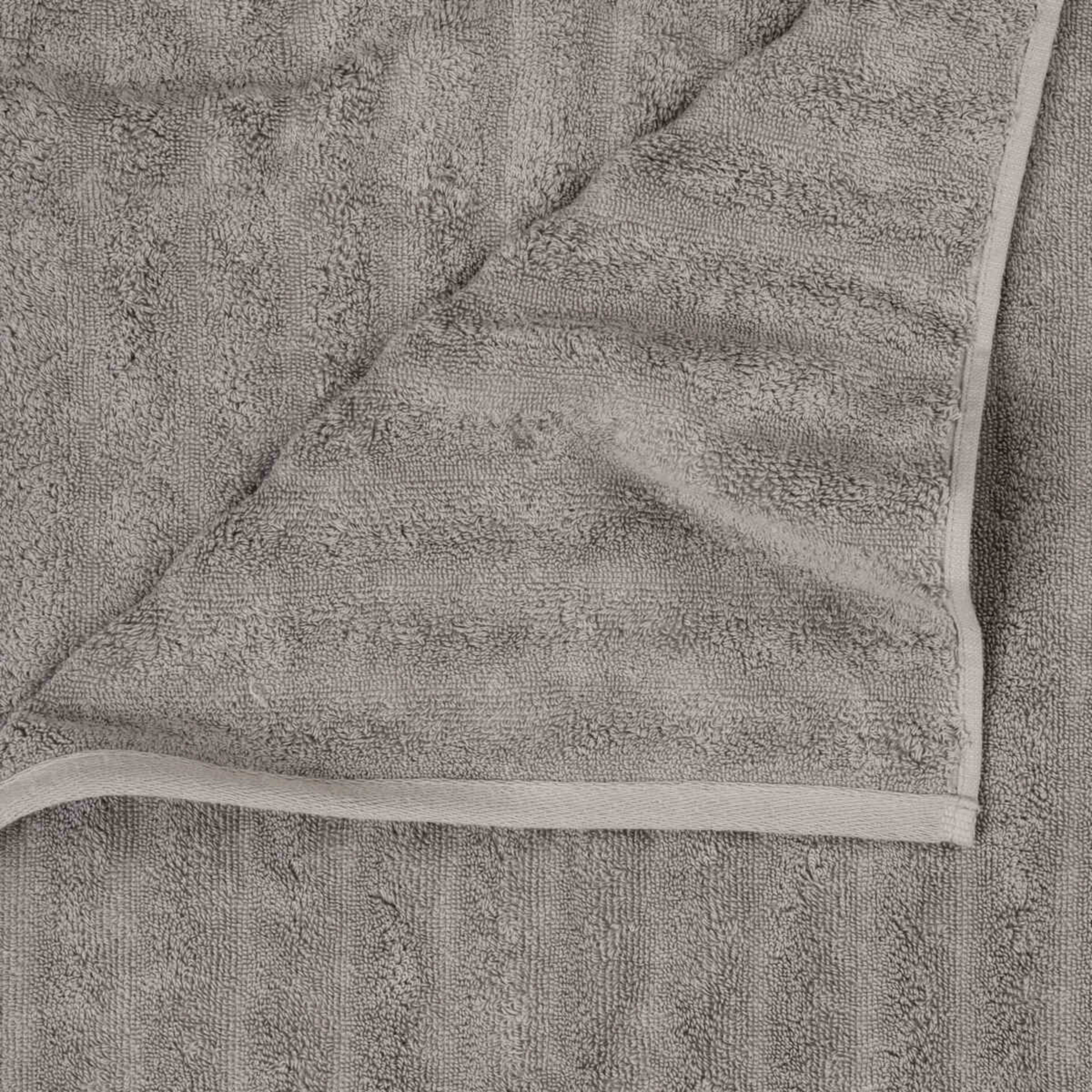 2 Thick Ribbed Australian Cotton Bath Towel - Silver, 2 of 5