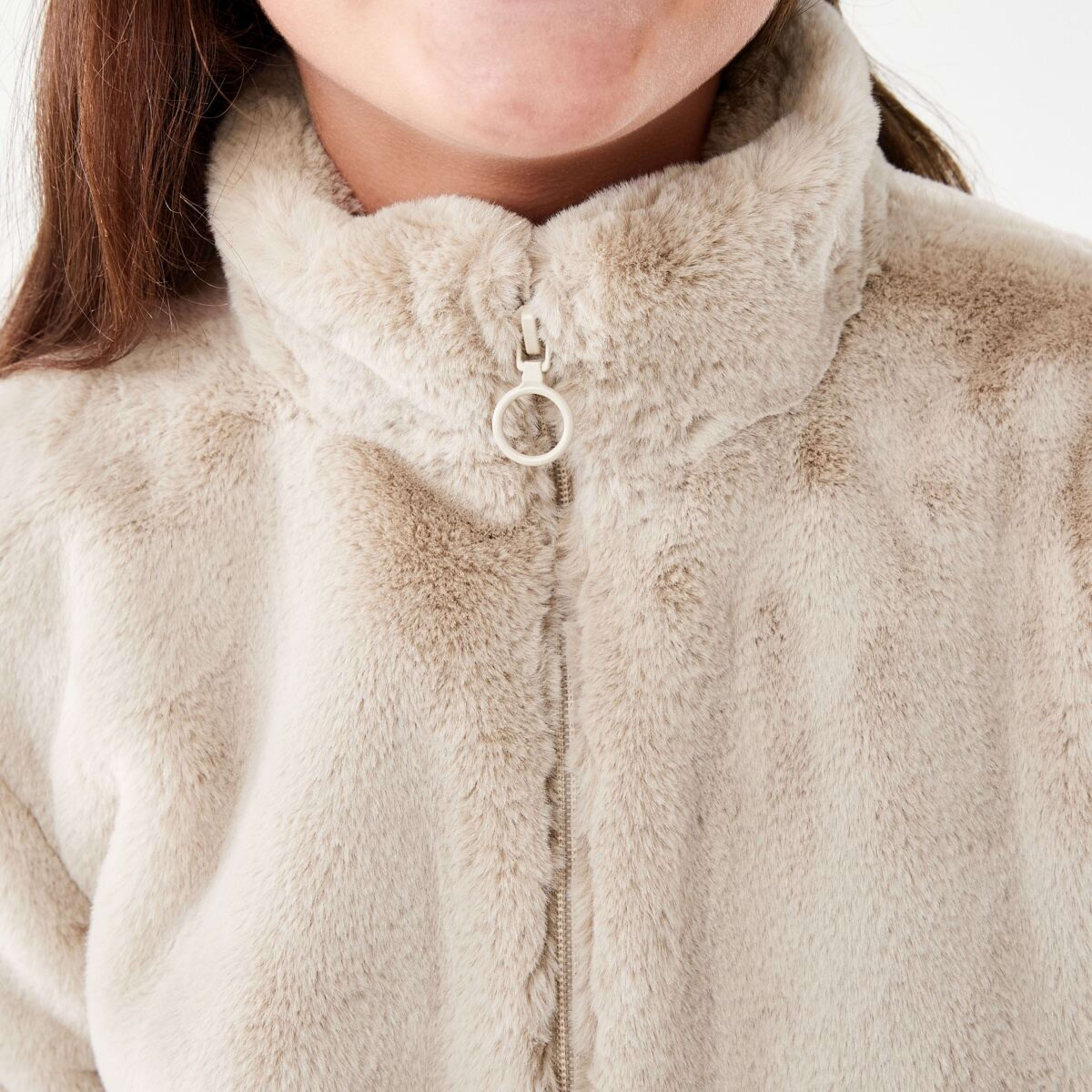 5 Faux Fur Jacket Fur Beige, 5 of 10