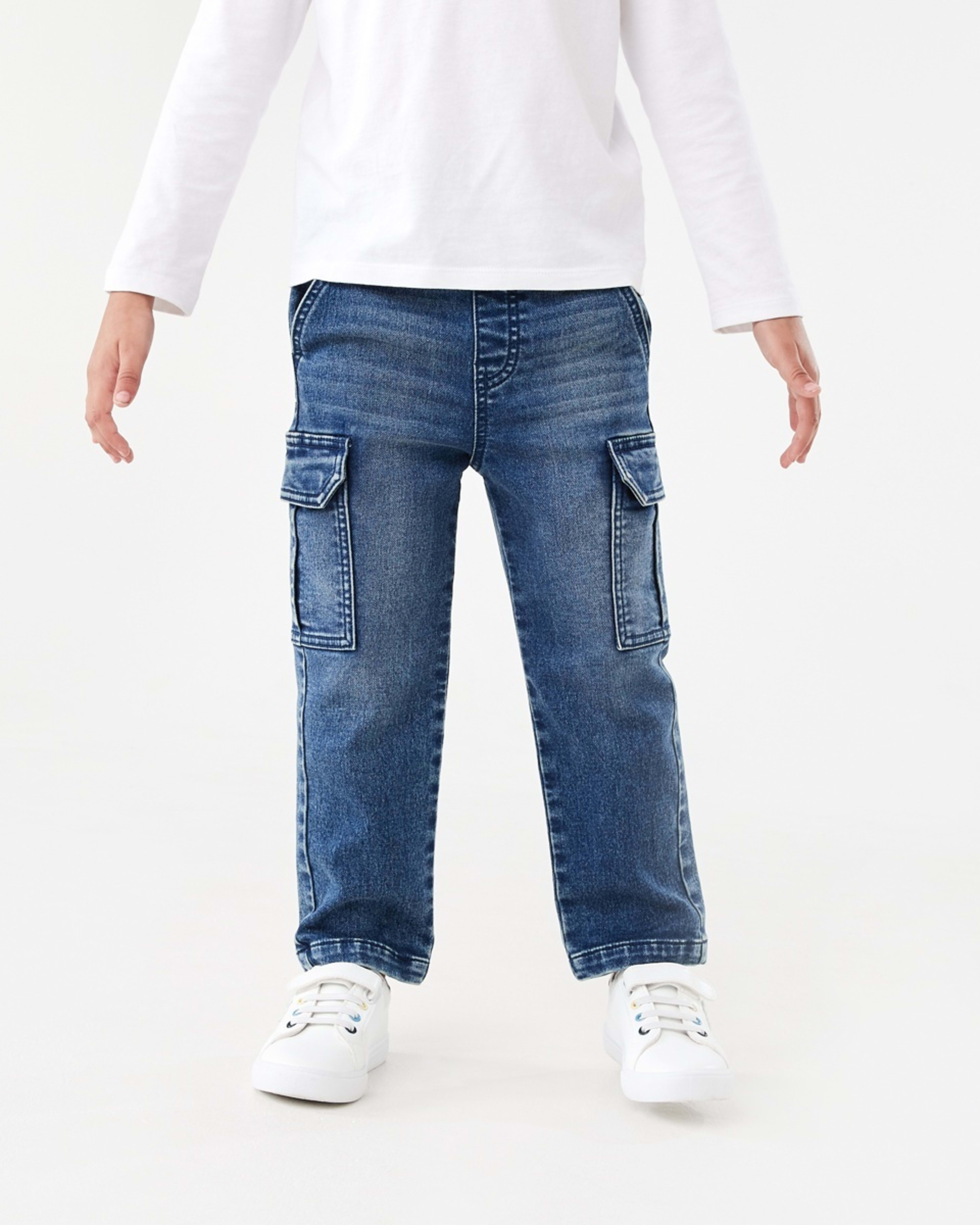 1 Denim Cargo Pants DARK WASH