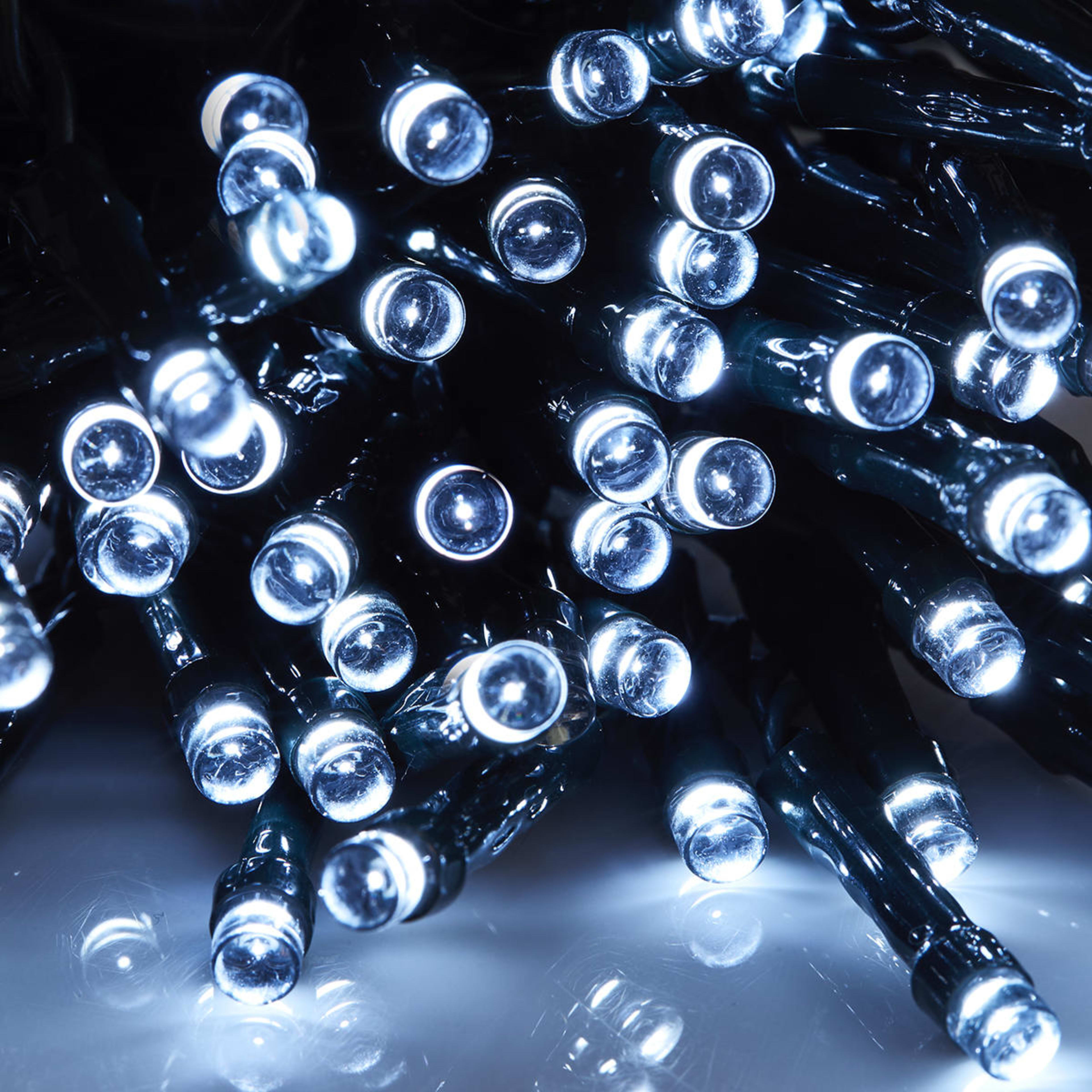 Solar Powered 200 LED Christmas Icicle String Lights 3.9m Kmart
