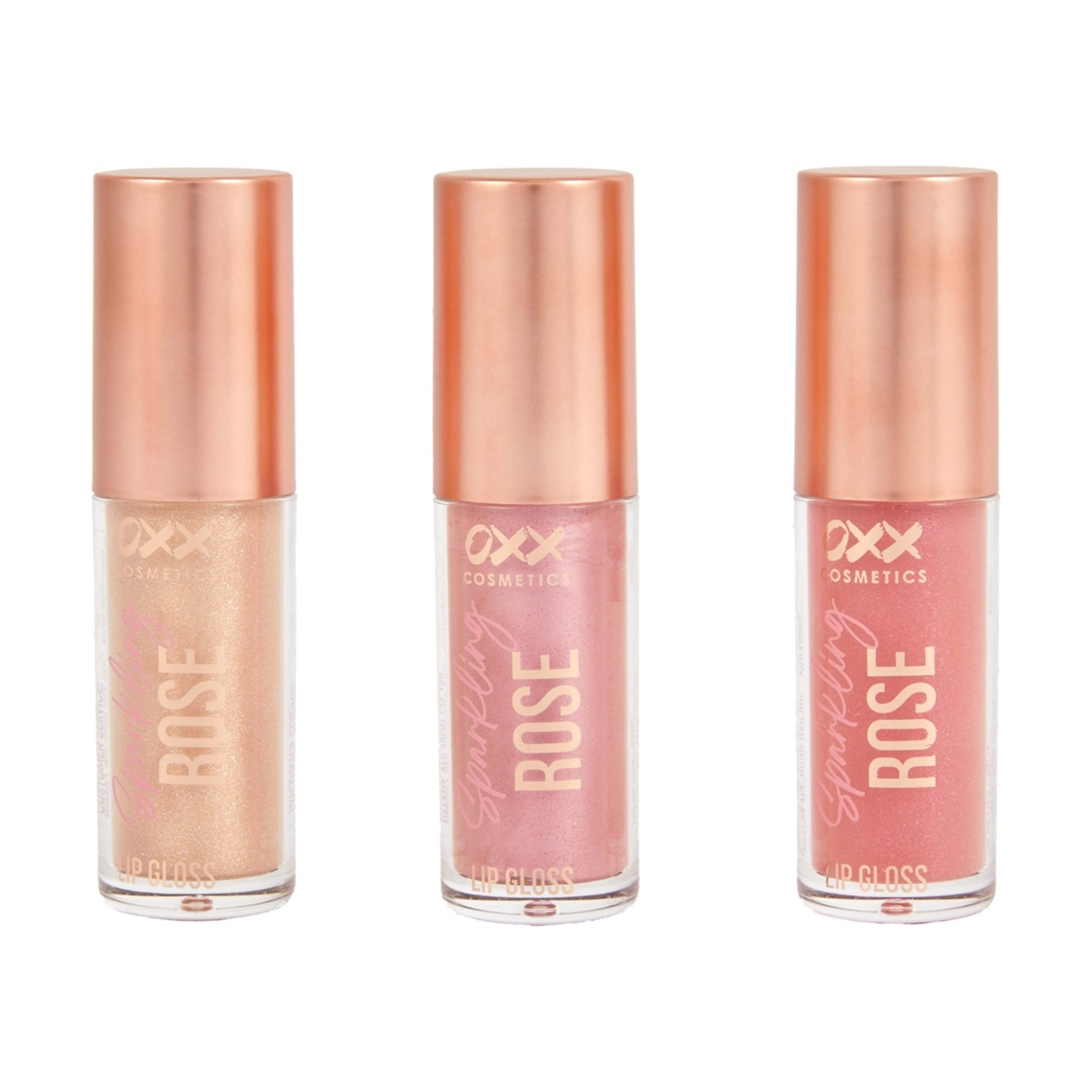 4 OXX Cosmetics Sparkling Rose Lip Gloss Set, 4 of 5