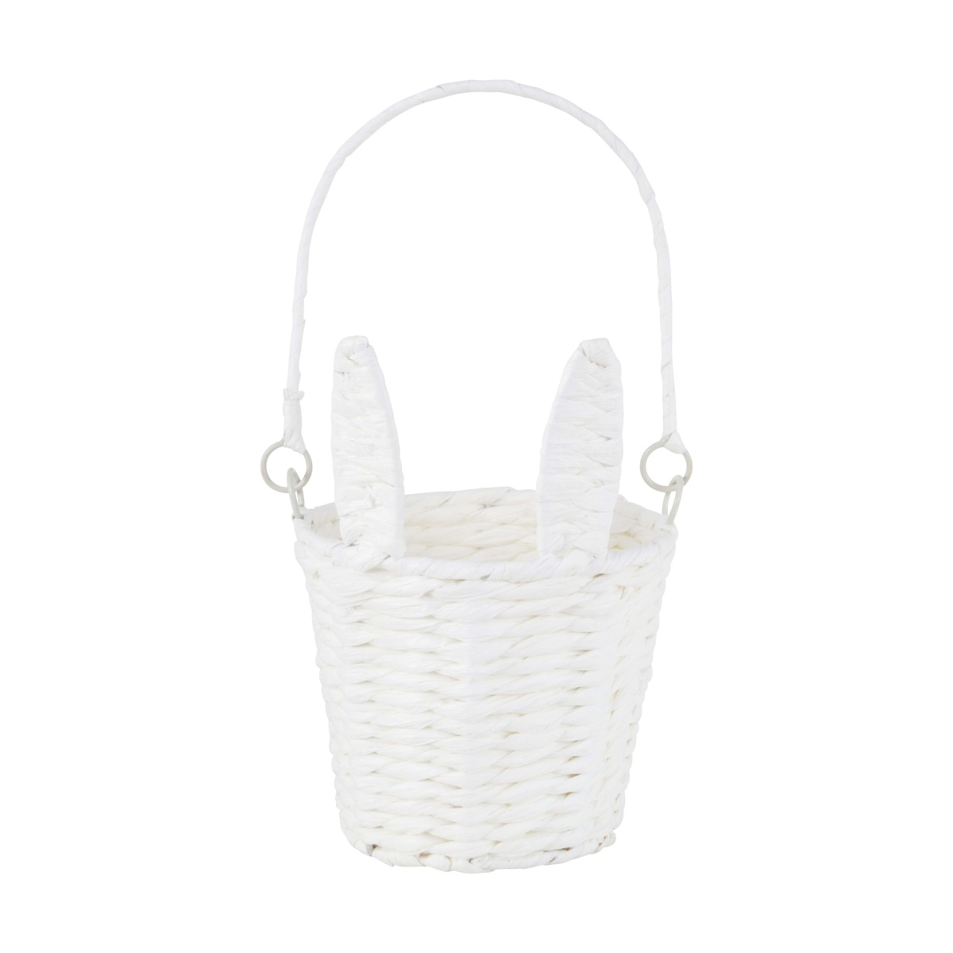 1 White Paper Rope Bunny Basket, 1 of 5