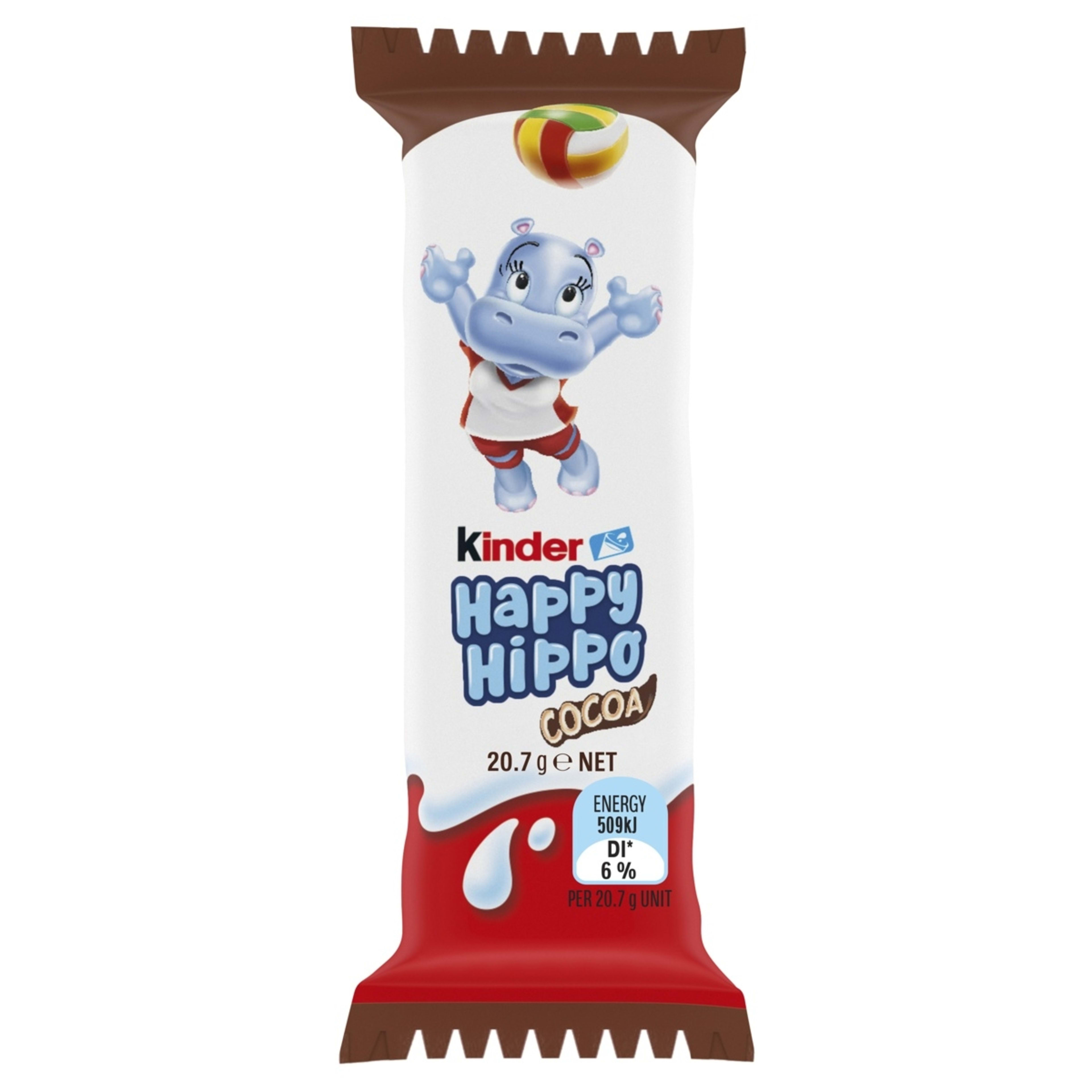 8 Kinder Happy Hippo Cocoa Single Biscuit Bar 20.7g - Assorted, 8 of 8