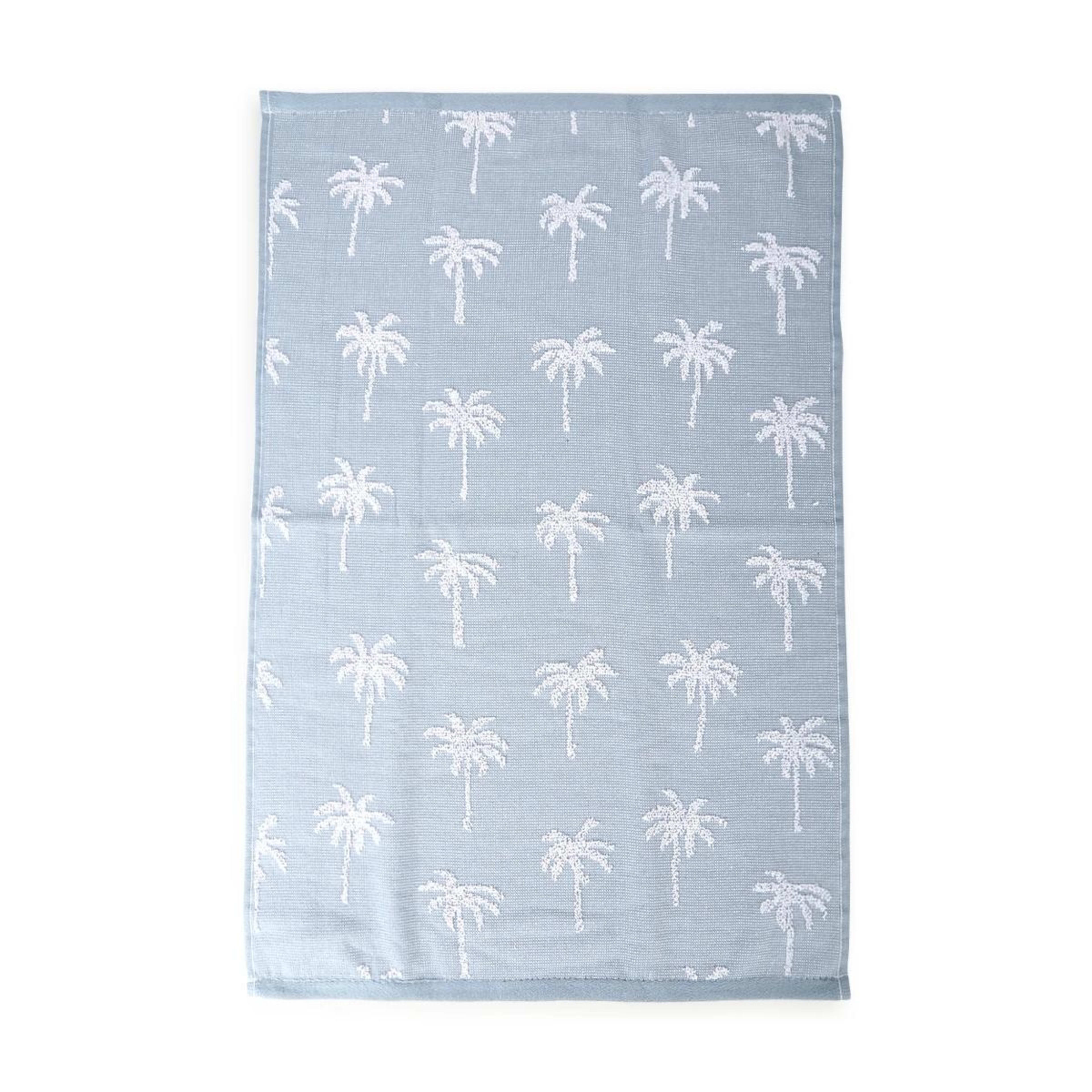 6 3 Pack Blue Palm Tea Towels, 6 of 7
