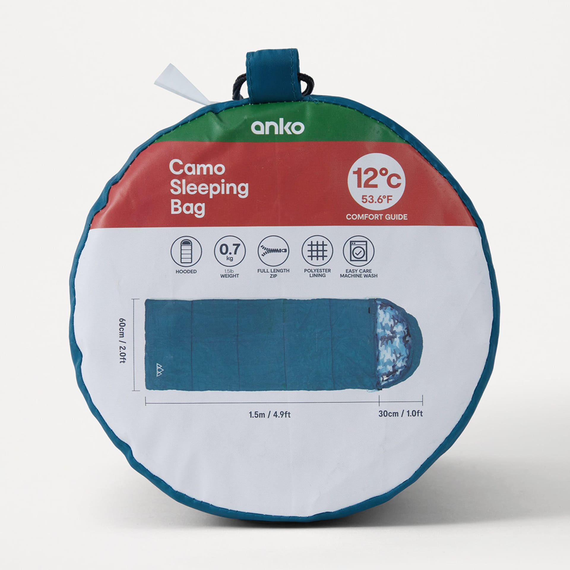 Camo Hooded Kids Sleeping Bag Kmart