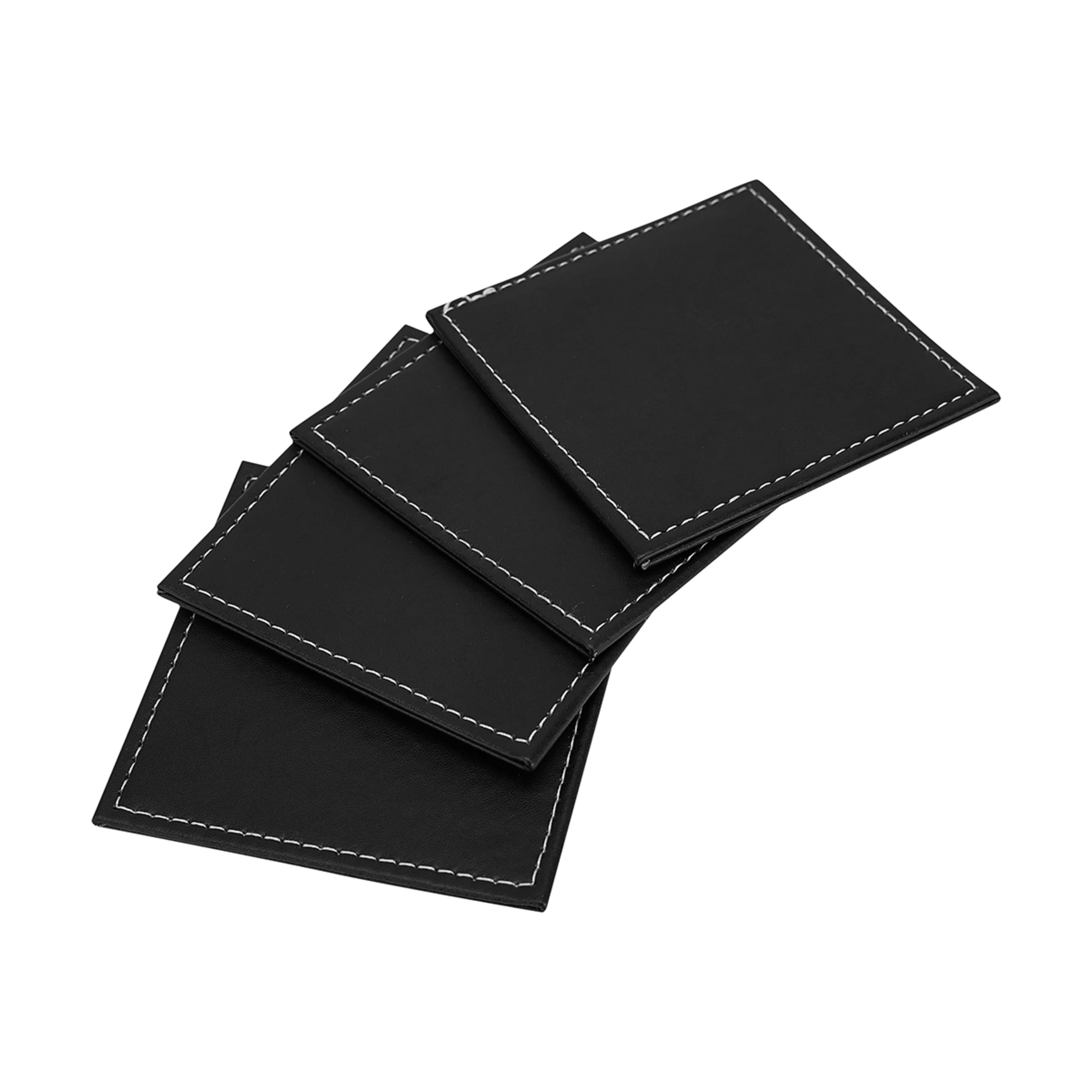 Set of 4 Black Coasters Kmart