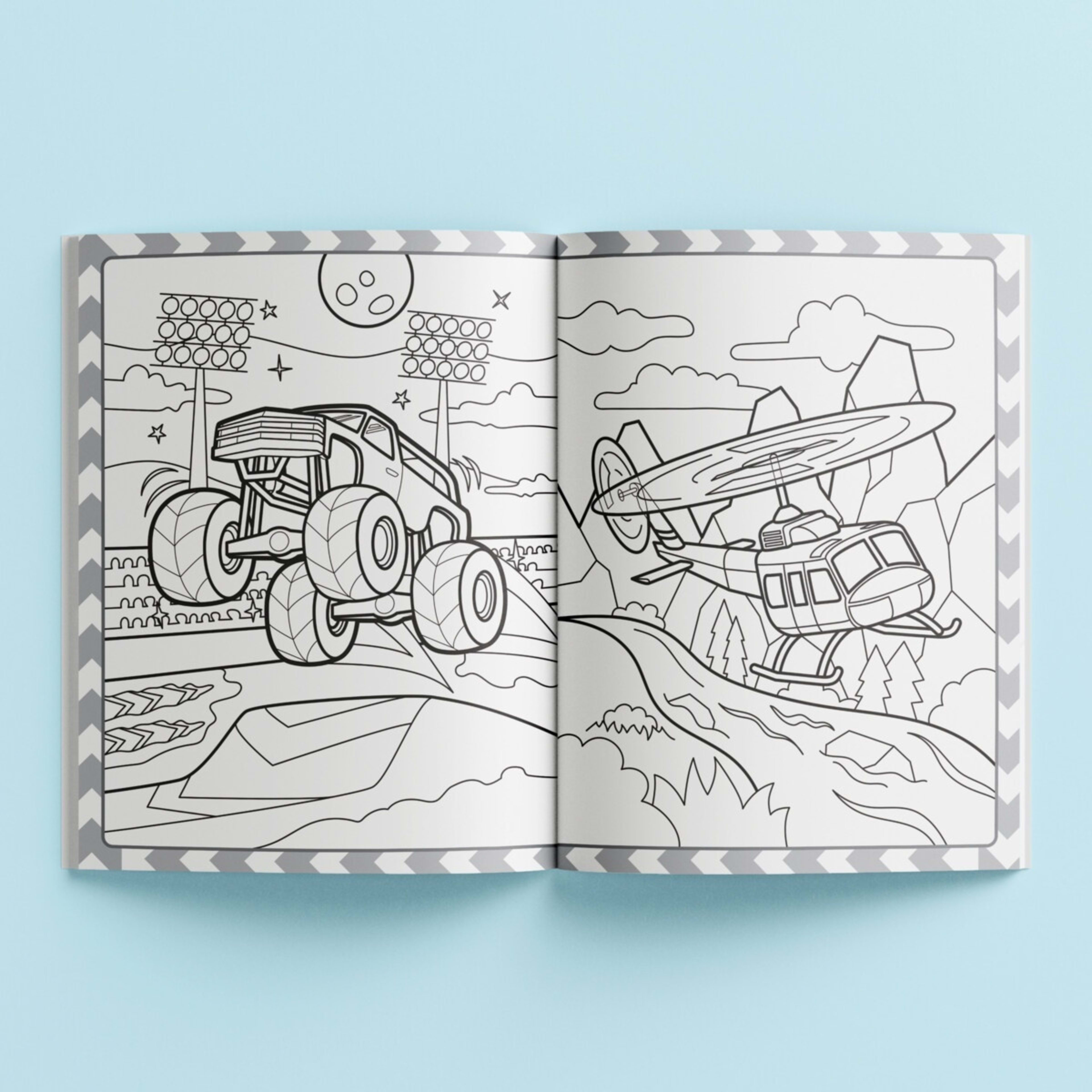 2 Megatastic Colouring Vehicles by Diego Vaisberg and Lu Perez Piza - Book, 2 of 5