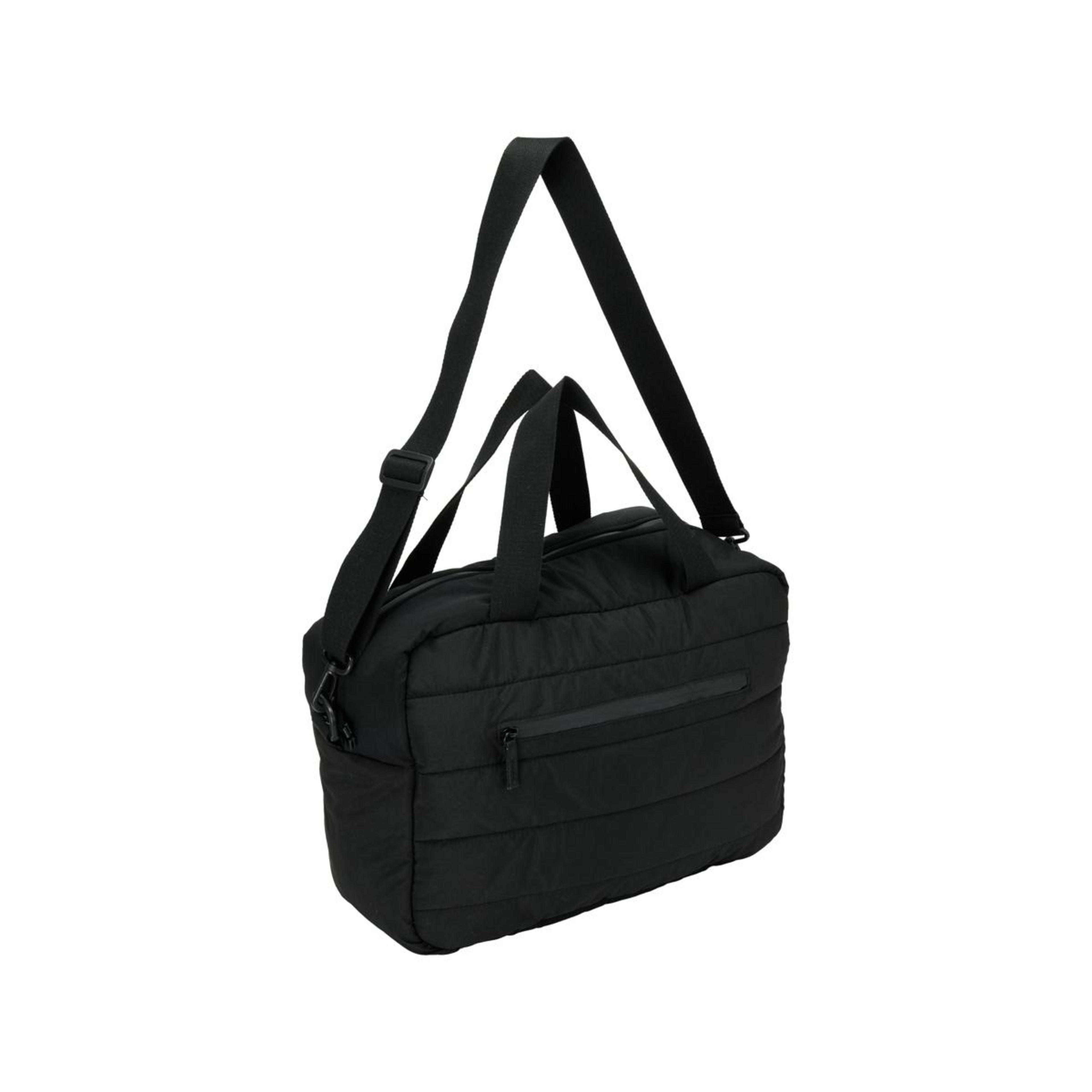 1 Quilted Nappy Bag - Black, 1 of 7