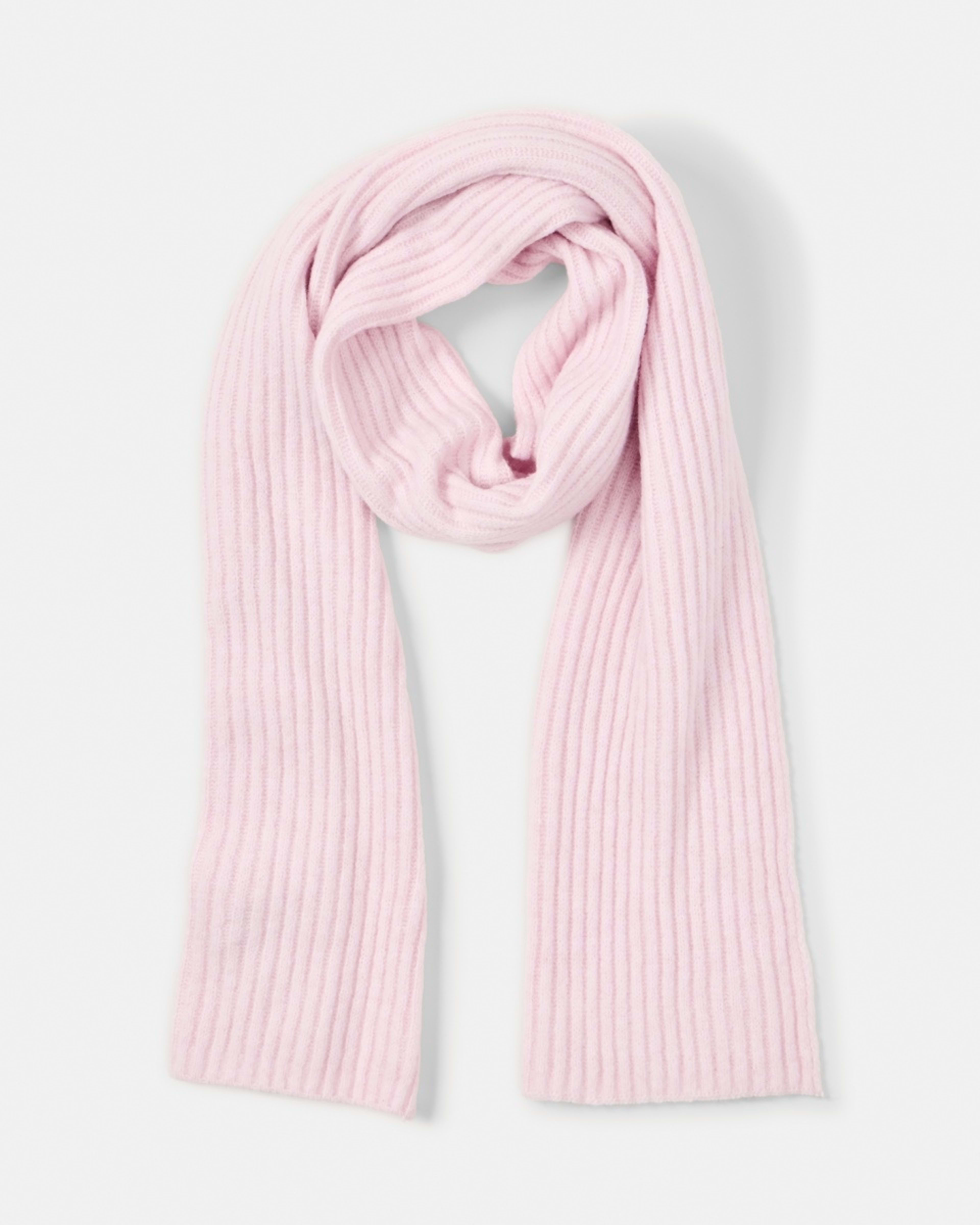 1 Basic Rib Scarf Soft Pink