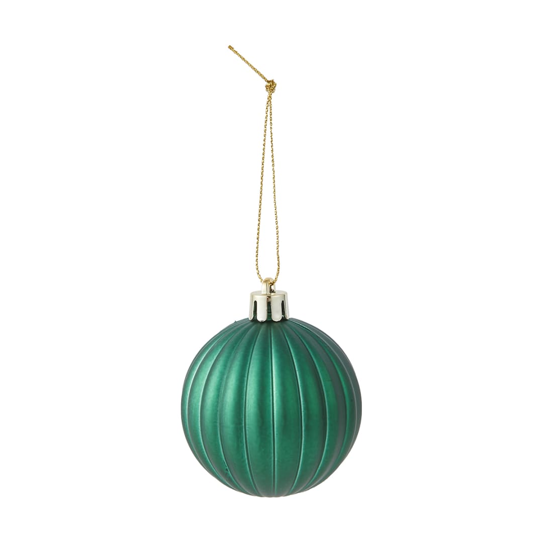 10 Pack 6cm Christmas Baubles Green Kmart
