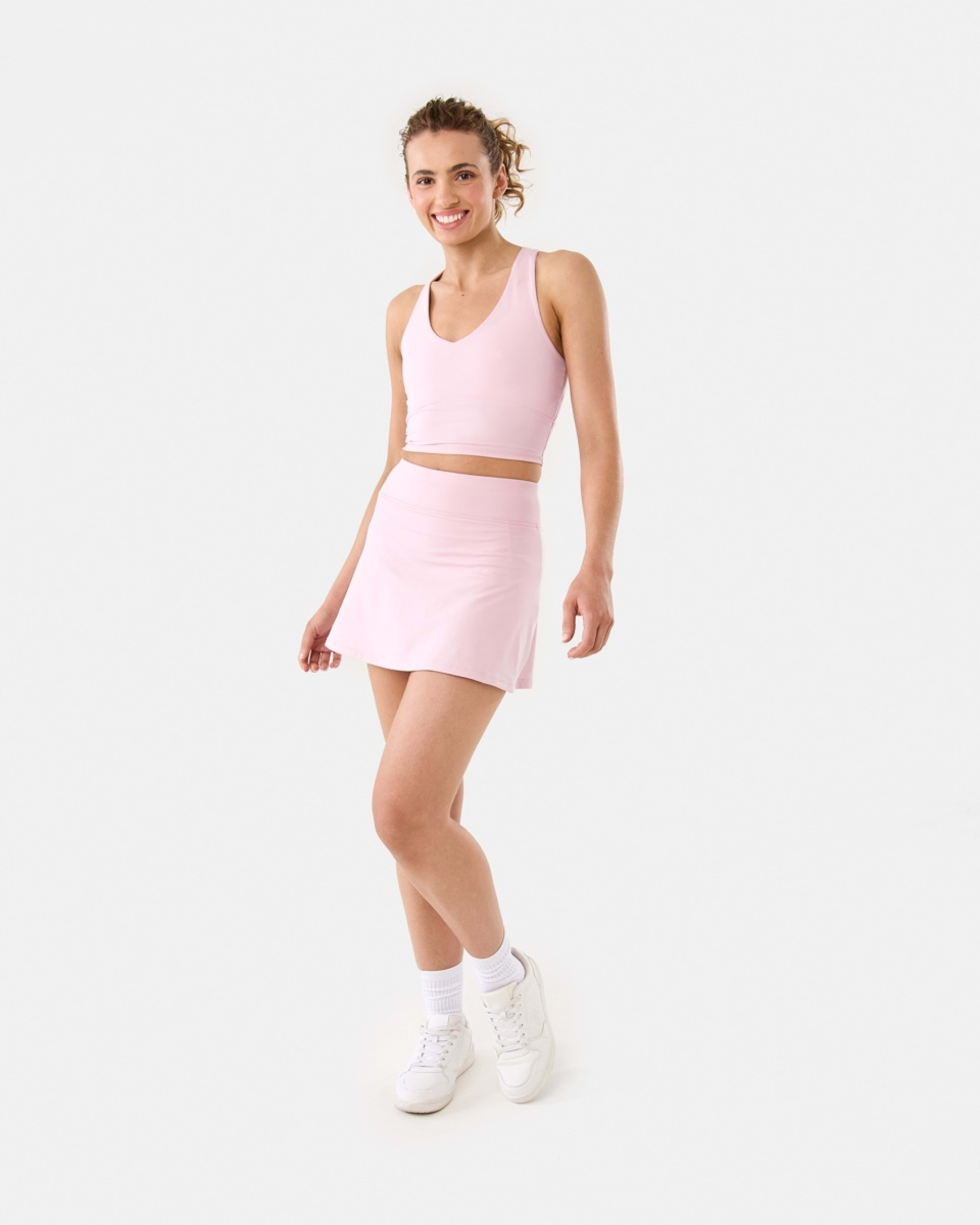 2 Active Womens Ultrasoft Longline Crop Top AURA PINK, 2 of 7