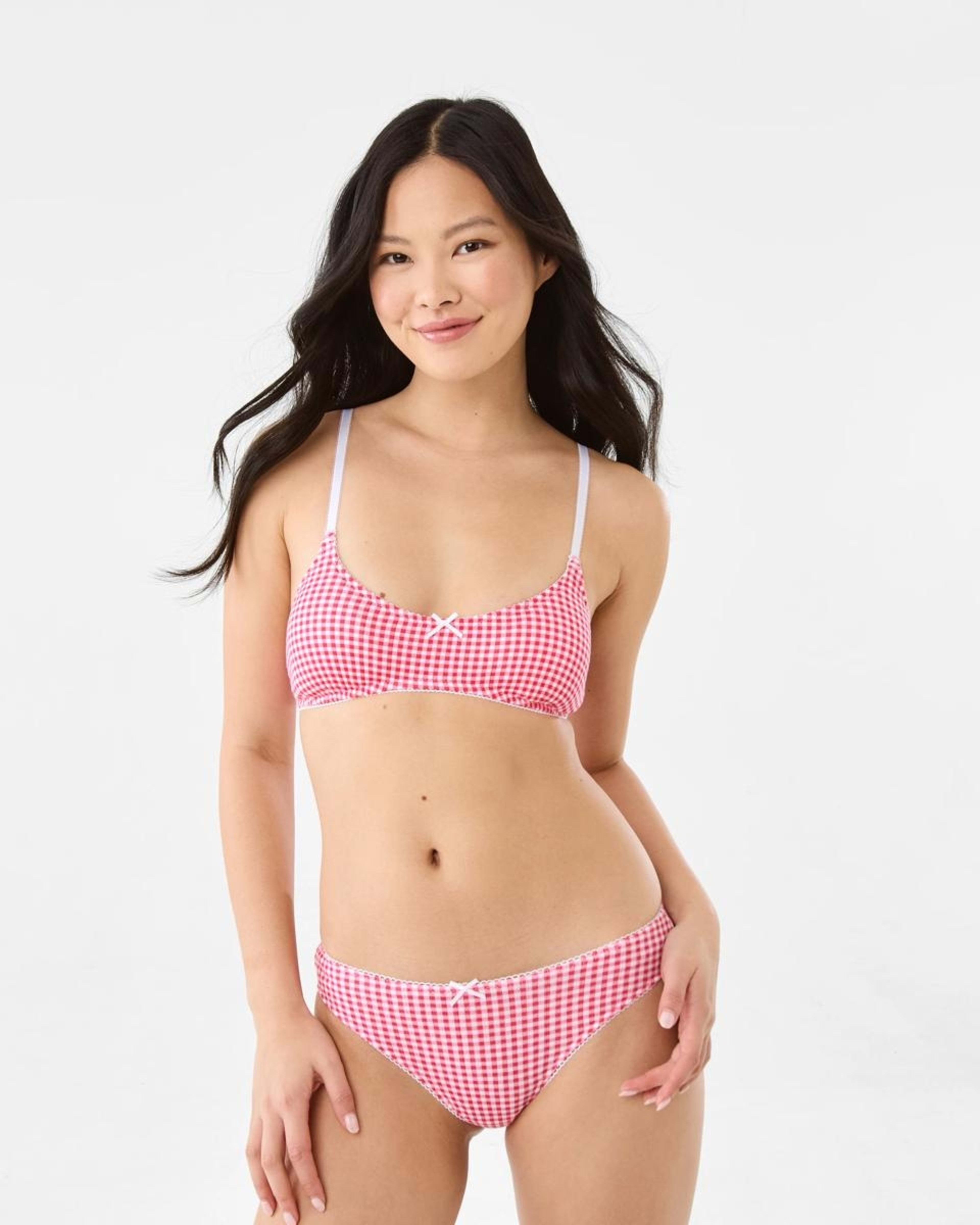 7 Pointelle Scoop Crop MINI CHECK CORDYLINE, 7 of 7