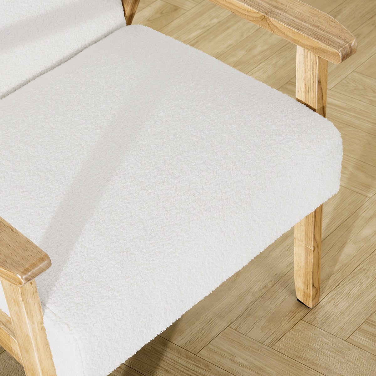 Timber Boucle Chair - Kmart NZ