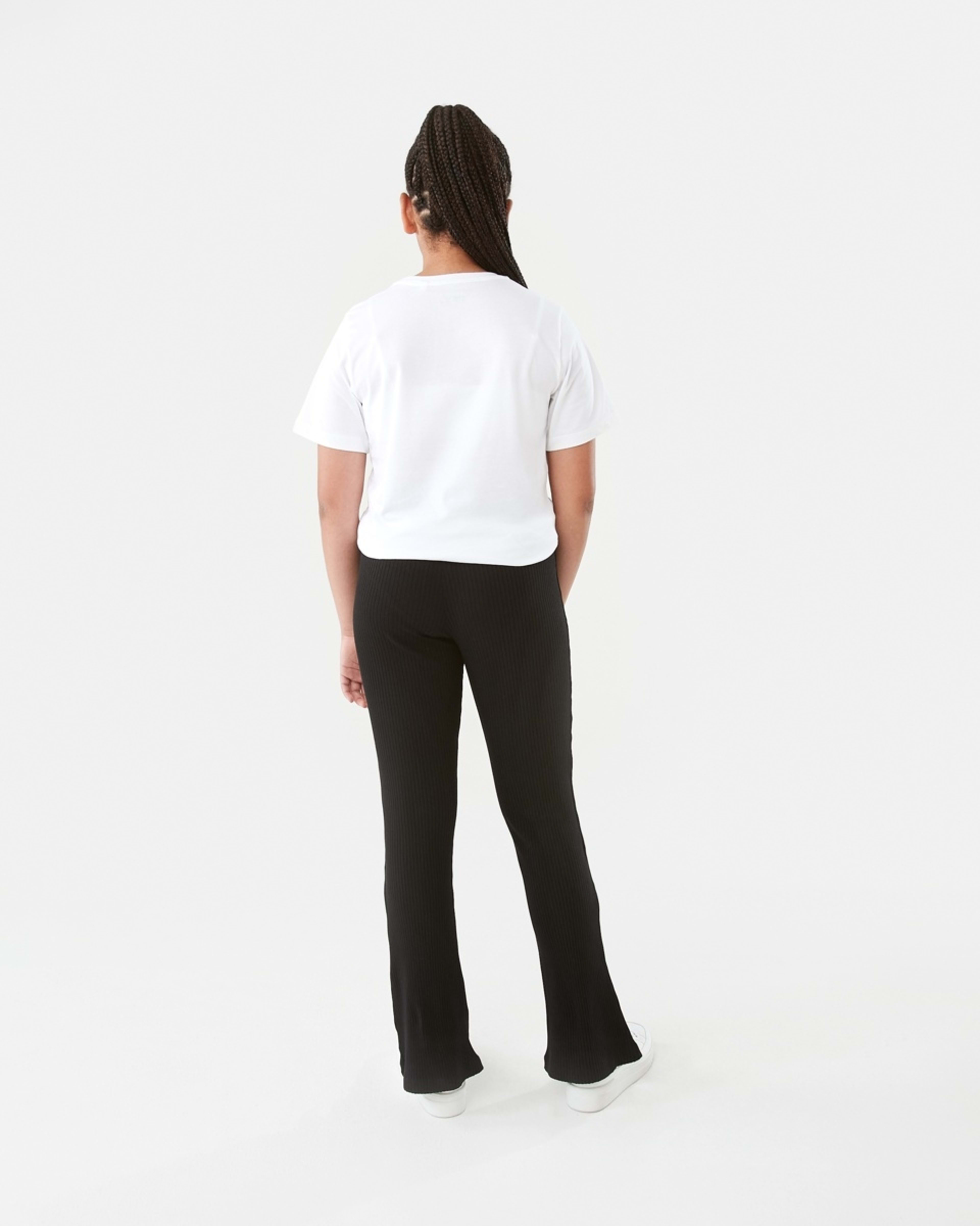 6 Rib Roll Waist Leggings Black, 6 of 8