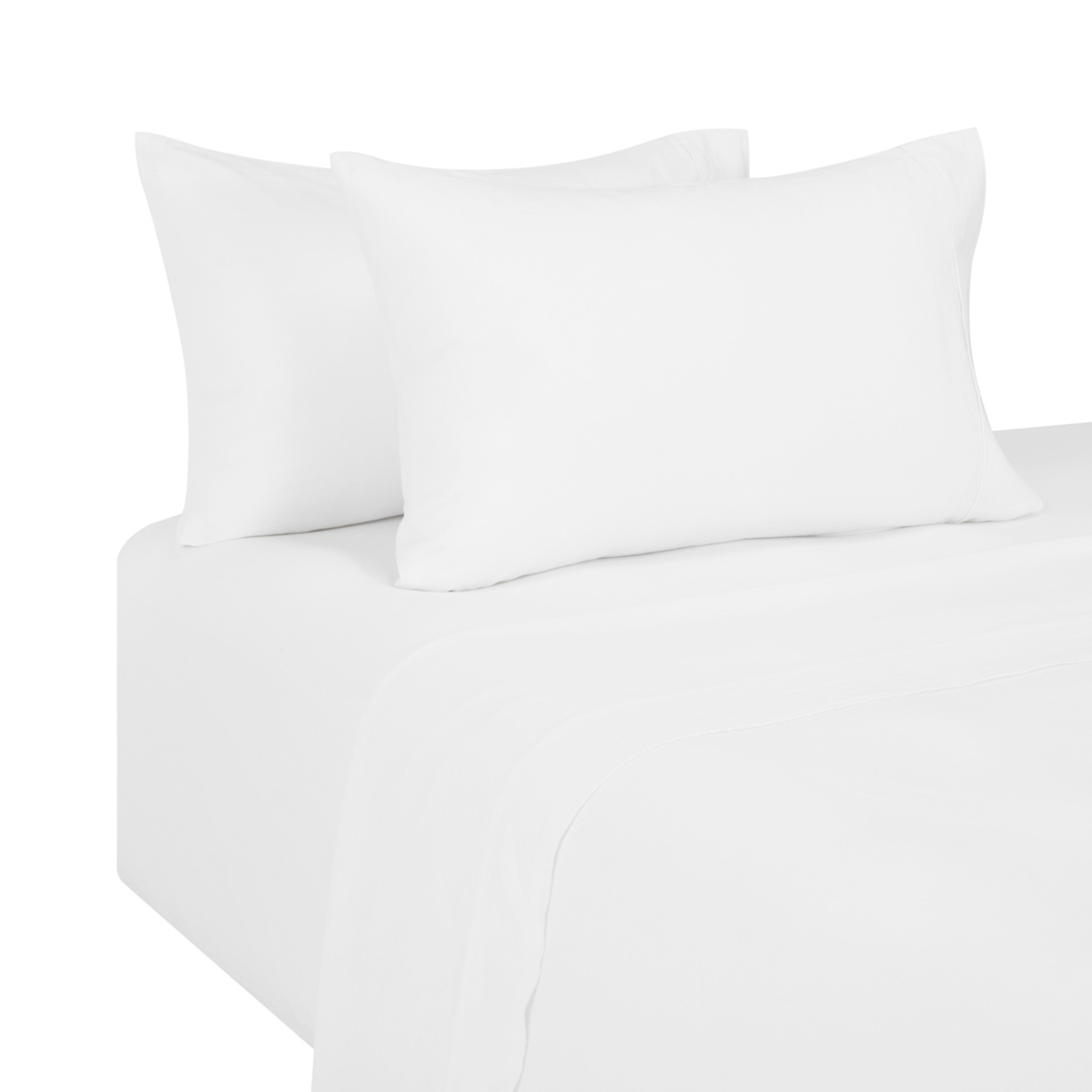 5 Cotton Linen Sheet Set - Queen Bed, White, 5 of 7