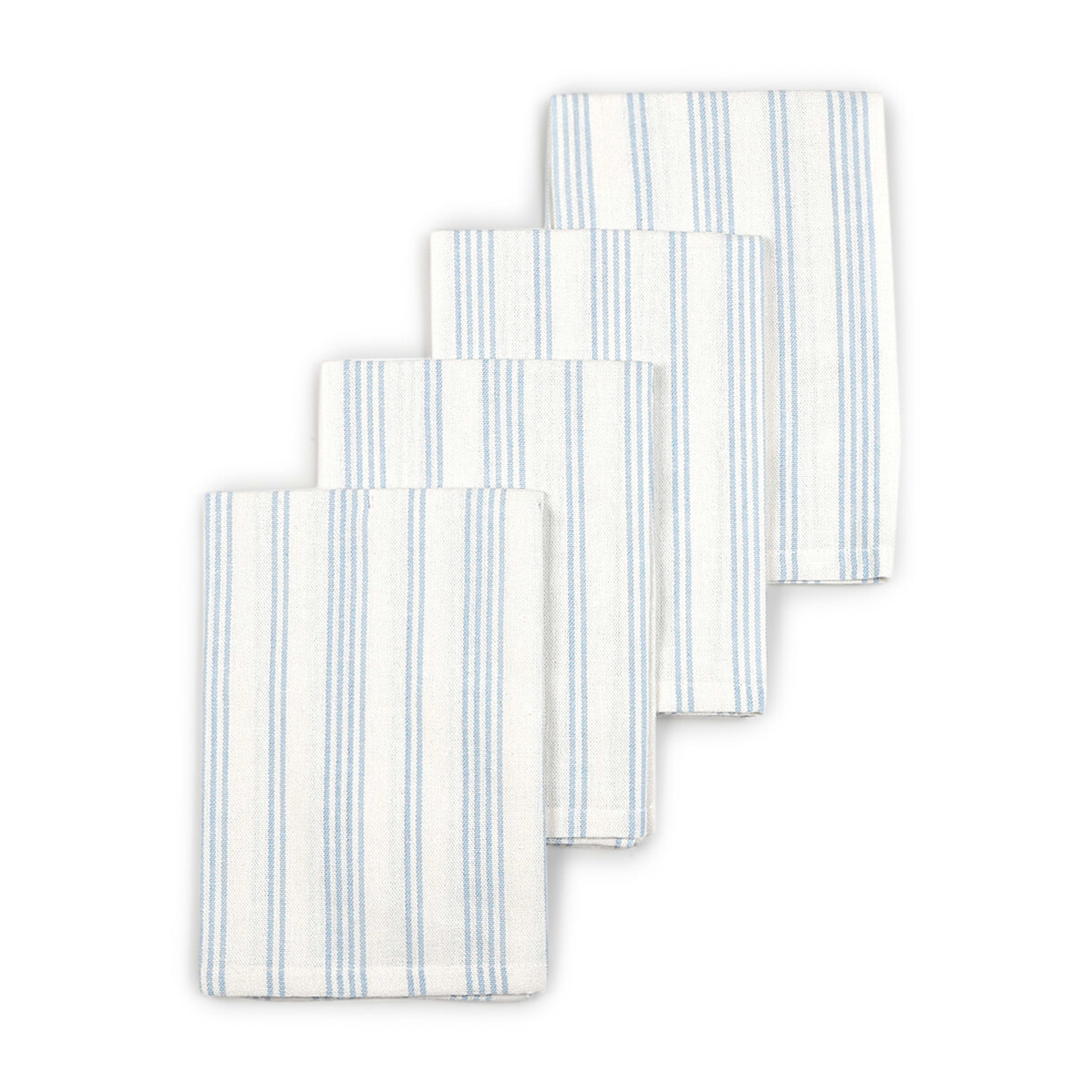 1 4 Pack Blue Stripe Napkins, 1 of 5