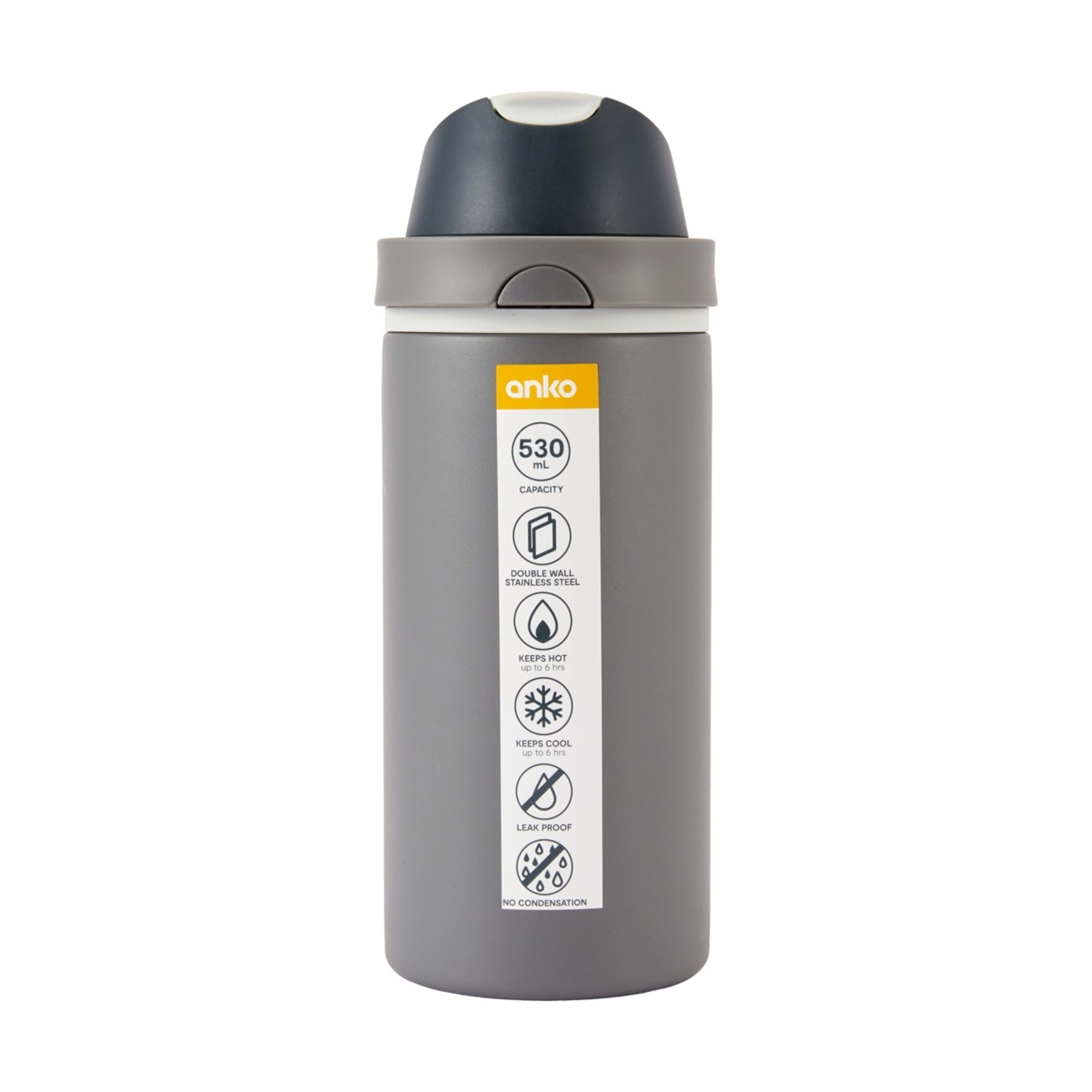 7 530ml Charcoal Dual Function Drink Bottle, 7 of 7